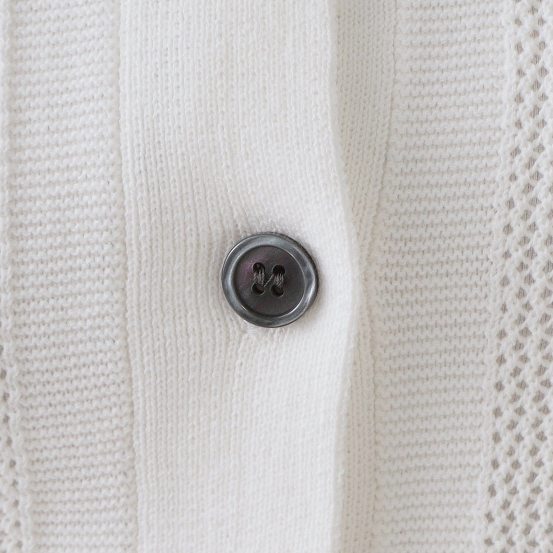 OPAQUE.CLIP「《CLASSY掲載》透かし編みポロニット【洗濯機洗い可】」|ニット・セーター|