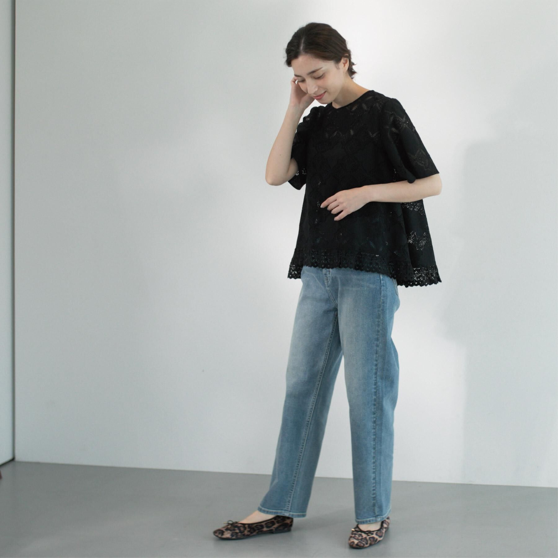 OPAQUE.CLIP「レースフレアブラウス【洗濯機洗い可】」|シャツ・ブラウス|