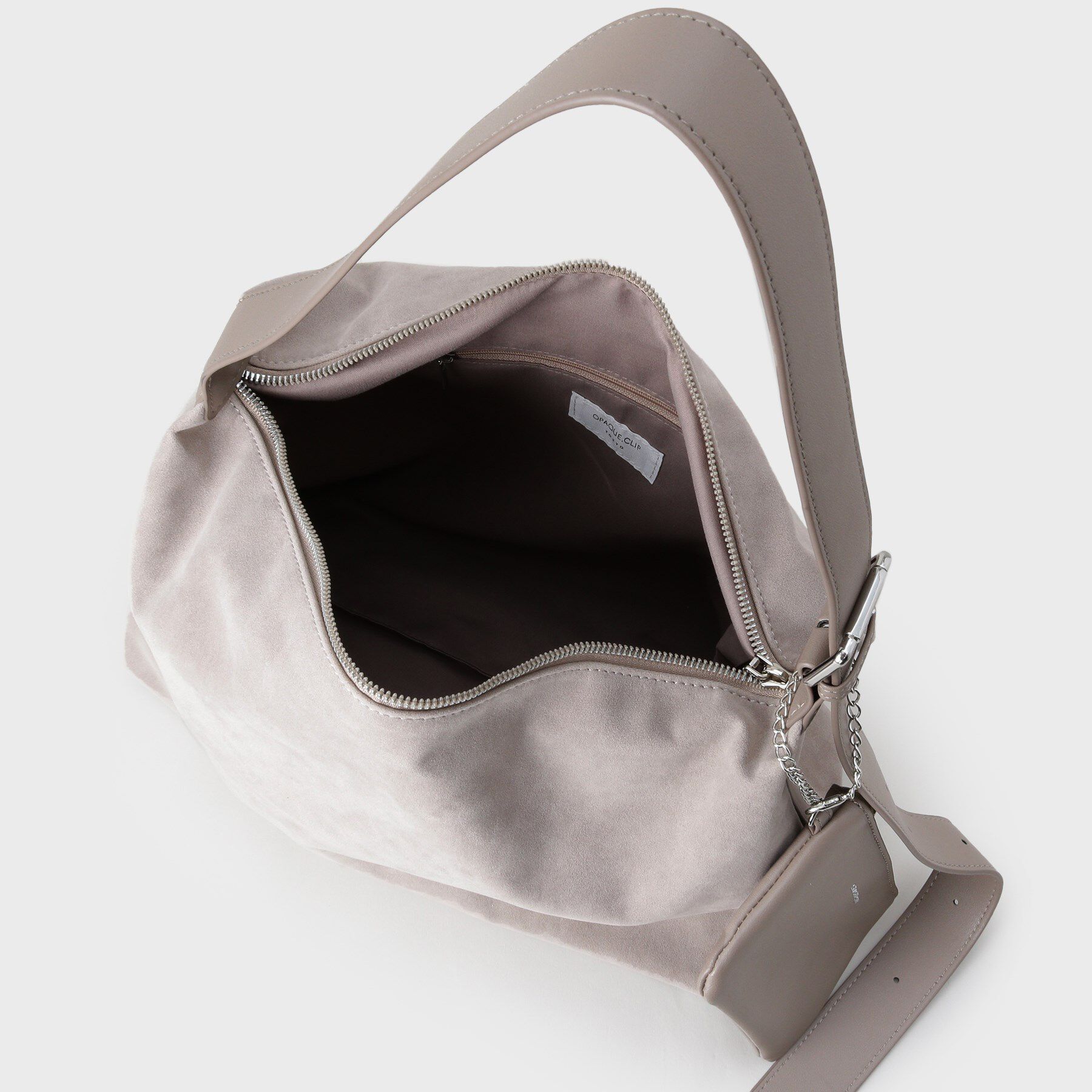 OPAQUE.CLIP「【2WAY/A4サイズ対応】ポーチ付きフェイクスエードショルダーバッグ」|ショルダー・メッセンジャー|