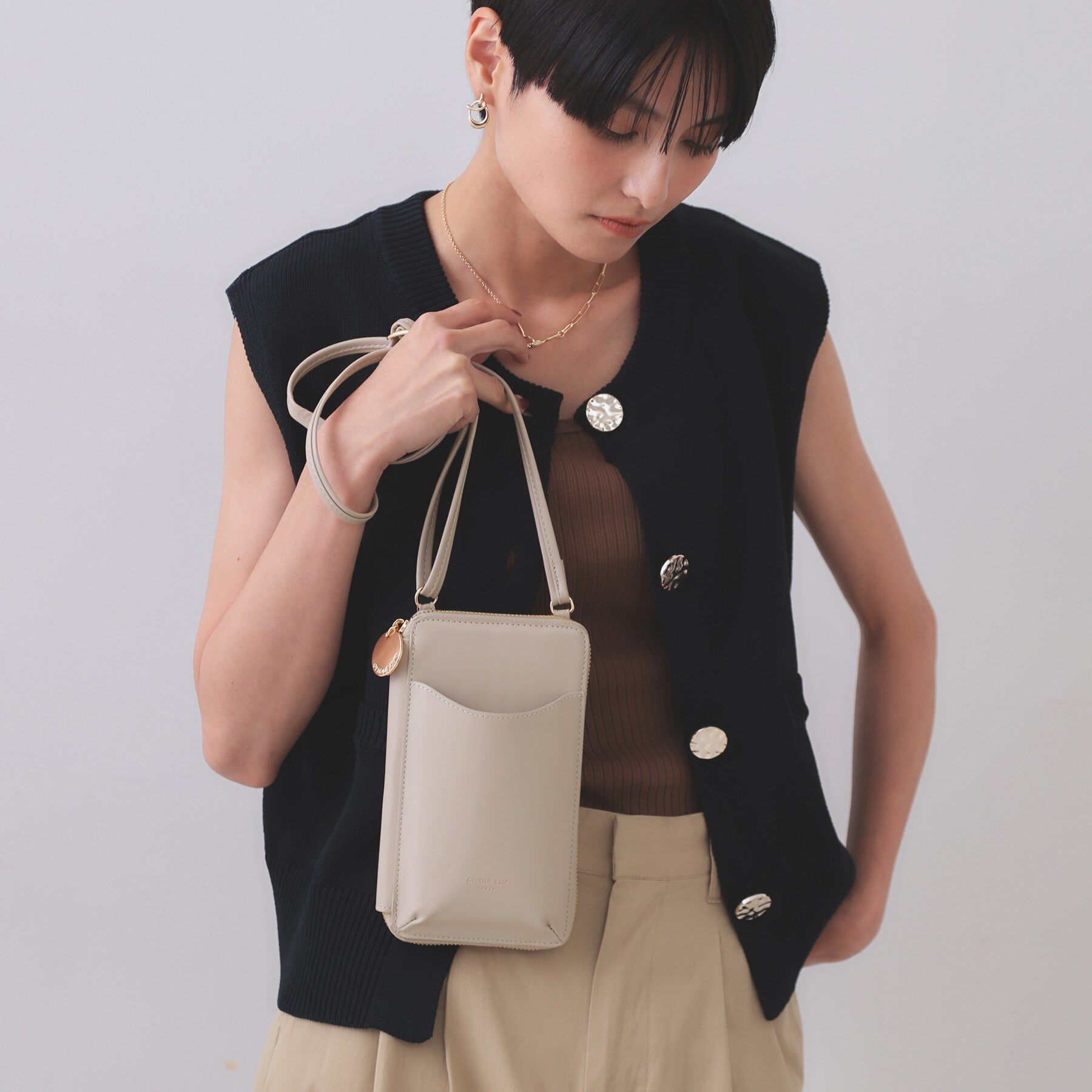 OPAQUE.CLIP「【お財布機能付き】ケイタイミニショルダーバッグ」|ショルダー・メッセンジャー|