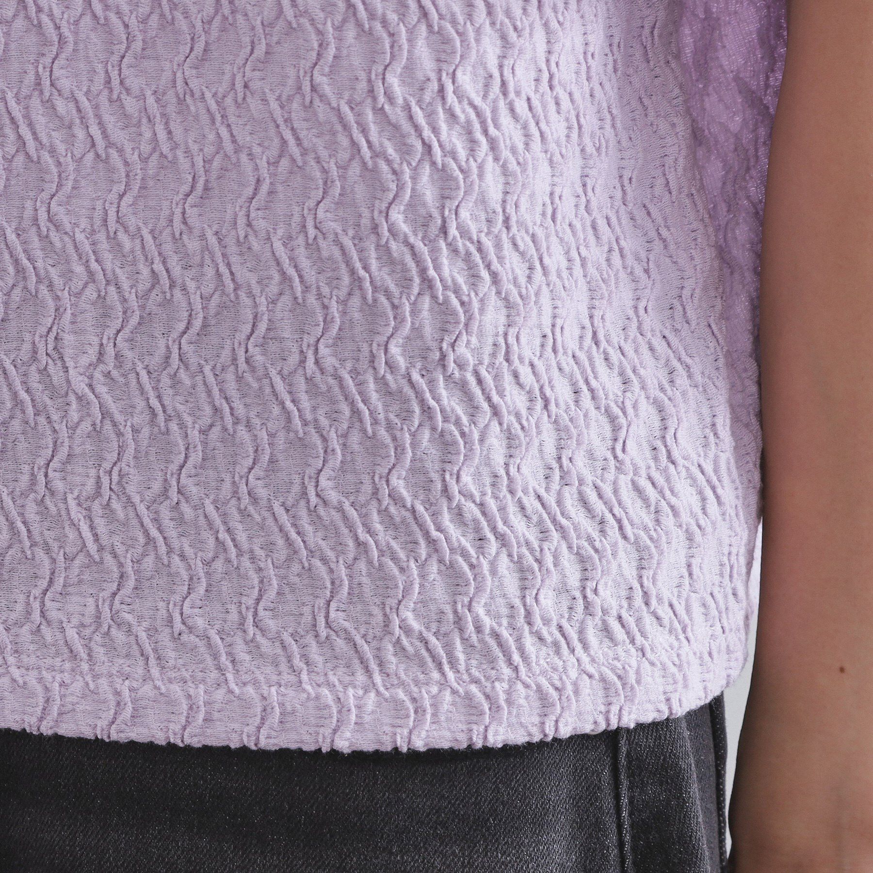 OPAQUE.CLIP「ふくれジャカードトップス【洗濯機洗い可】」|Tシャツ・カットソー|