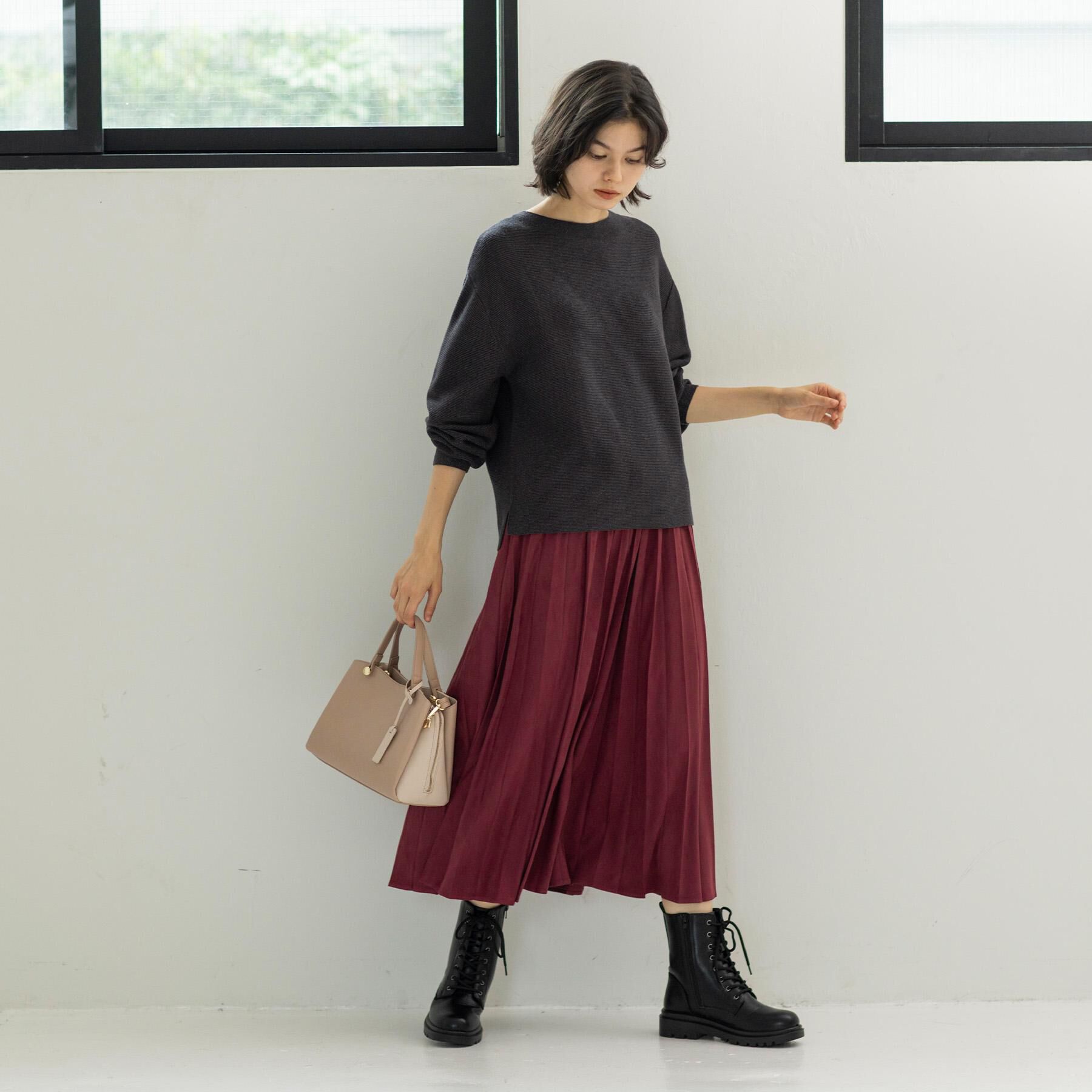 OPAQUE.CLIP「【2WAY/名品】バイカラーミドルボストンバッグ」|ショルダー・メッセンジャー|