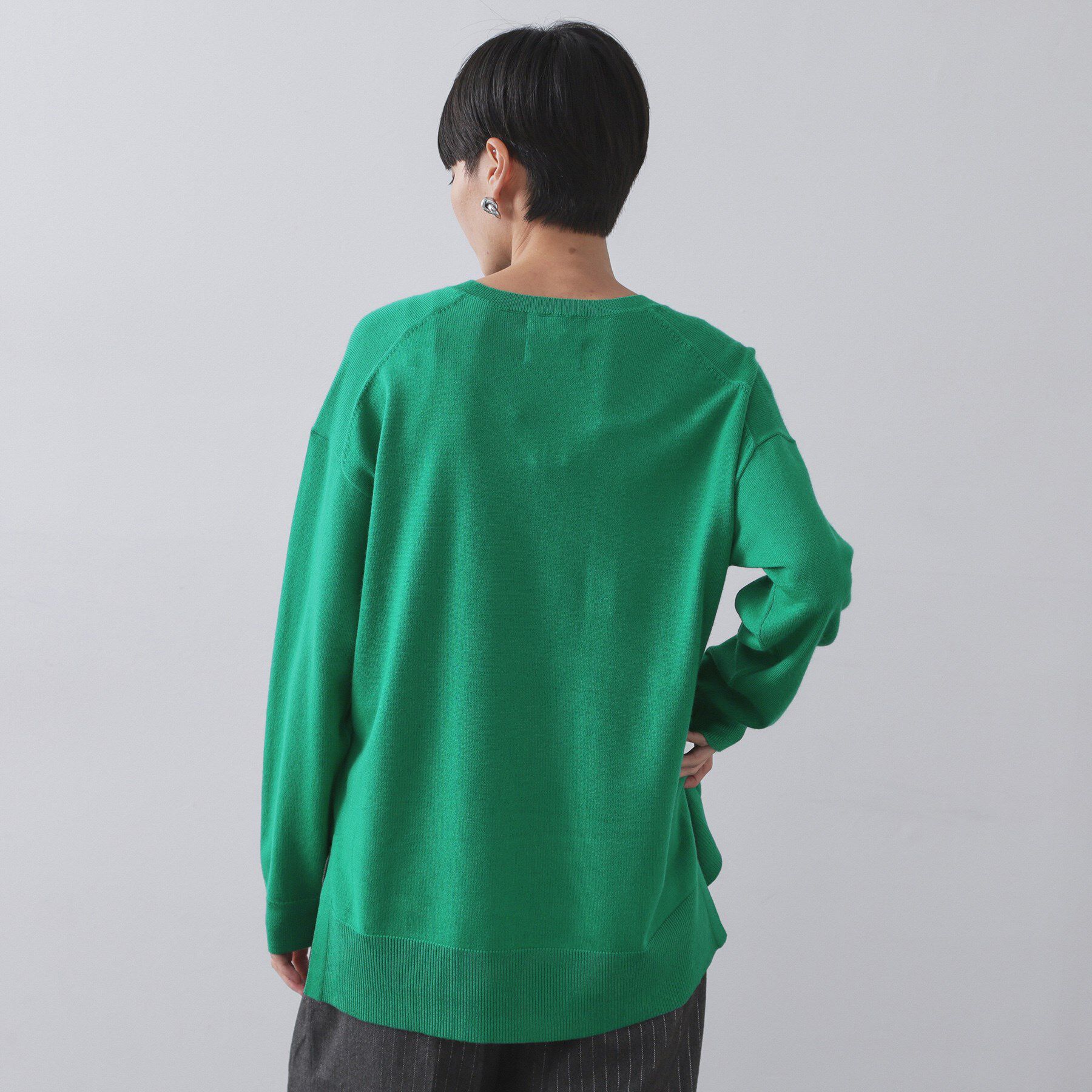 OPAQUE.CLIP「Vネックニット/エクストラファインメリノウール【THEシリーズ/洗濯機OK】」|ニット・セーター|