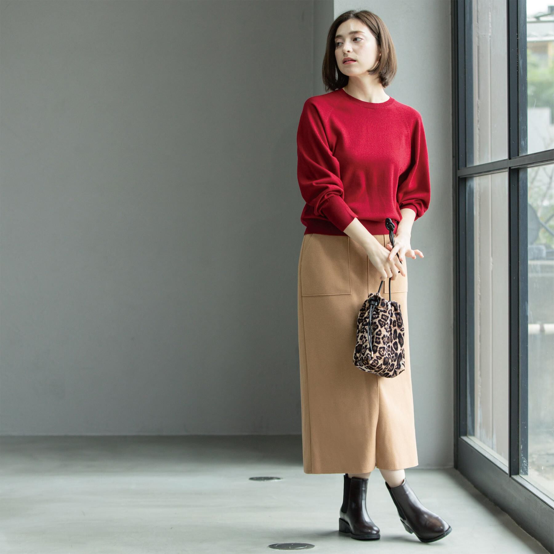 OPAQUE.CLIP「ウールライクタイトスカート【洗濯機洗い可】《8col》」|スカート|