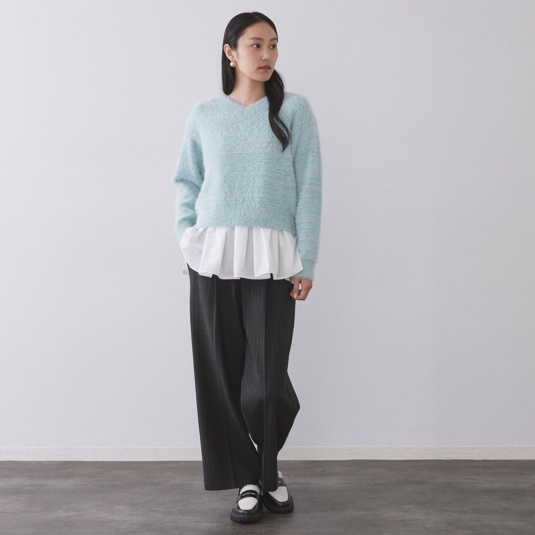 OPAQUE.CLIP「《ツインセット》ショートラメニット&times;フレアタンクトップ【洗濯機OK】」|その他|