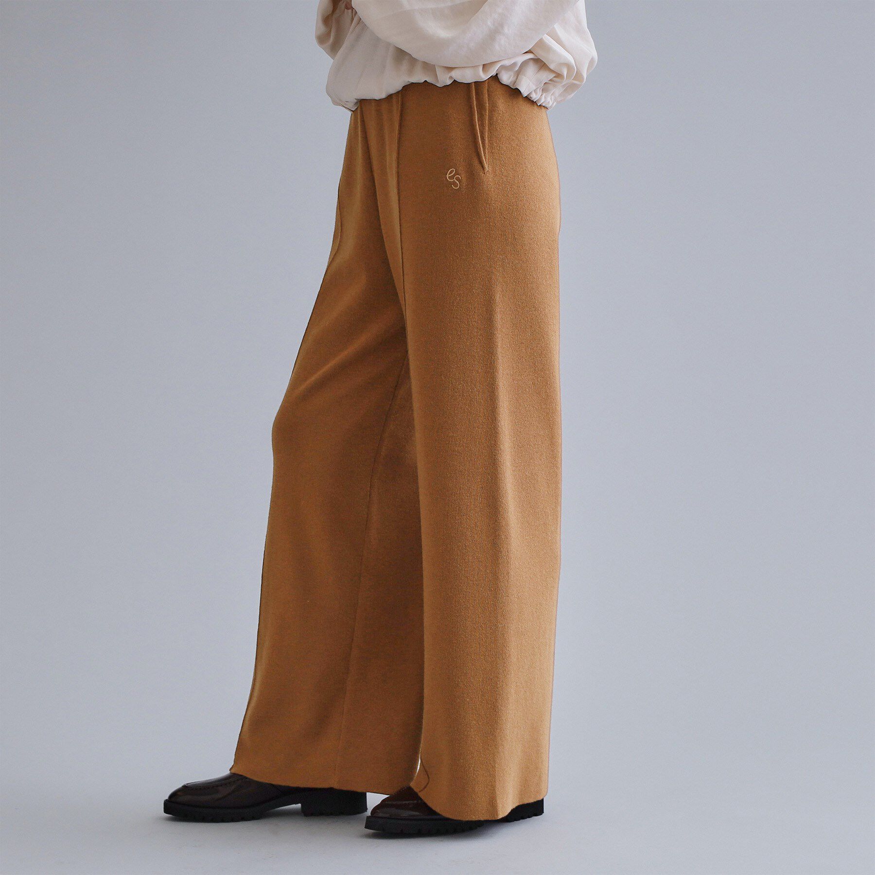 OPAQUE.CLIP「【es】ニットワイドパンツ【洗濯機OK】」|その他|