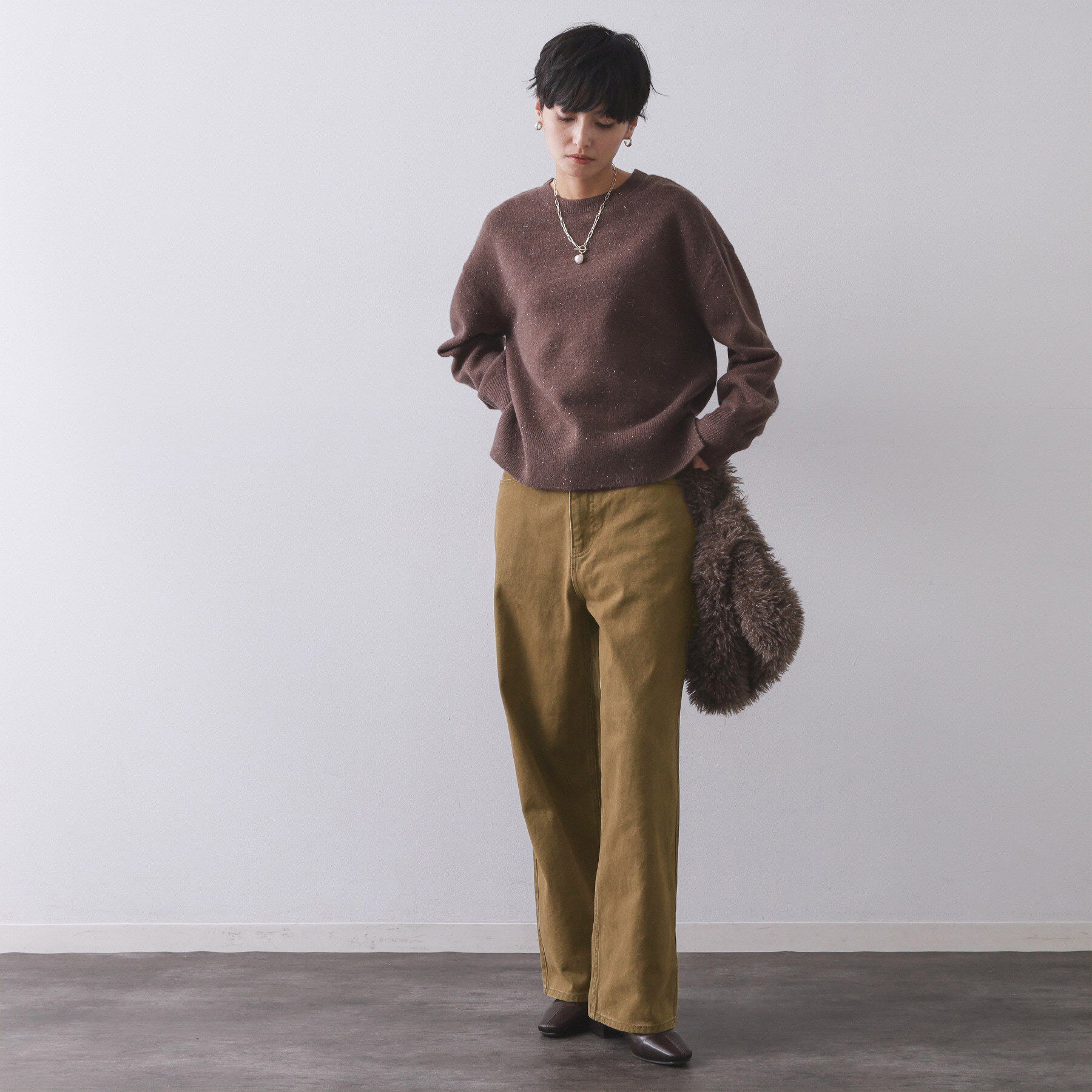 OPAQUE.CLIP「ヴィンテージカラーワイドストレートパンツ【洗濯機OK】」|その他|