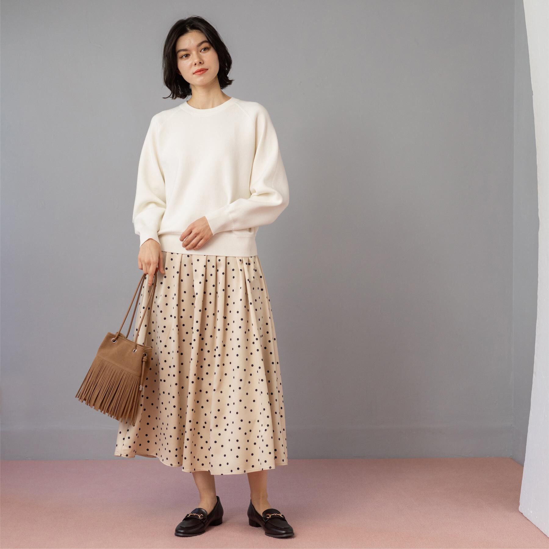 OPAQUE.CLIP「スウェットライクニット【洗濯機OK】」|ニット・セーター|