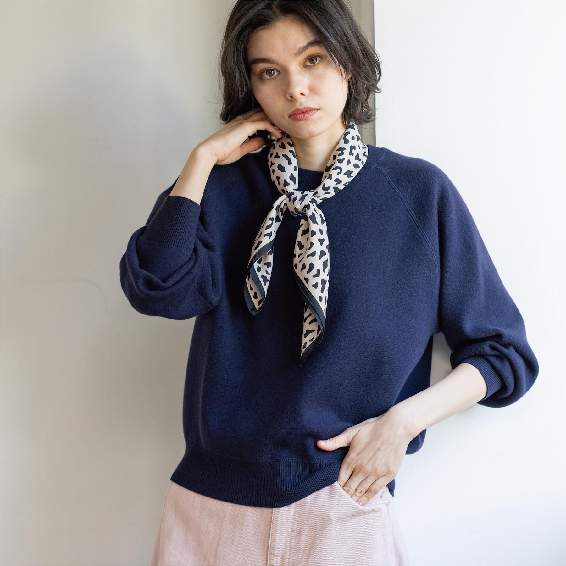 OPAQUE.CLIP「スウェットライクニット【洗濯機OK】」|ニット・セーター|