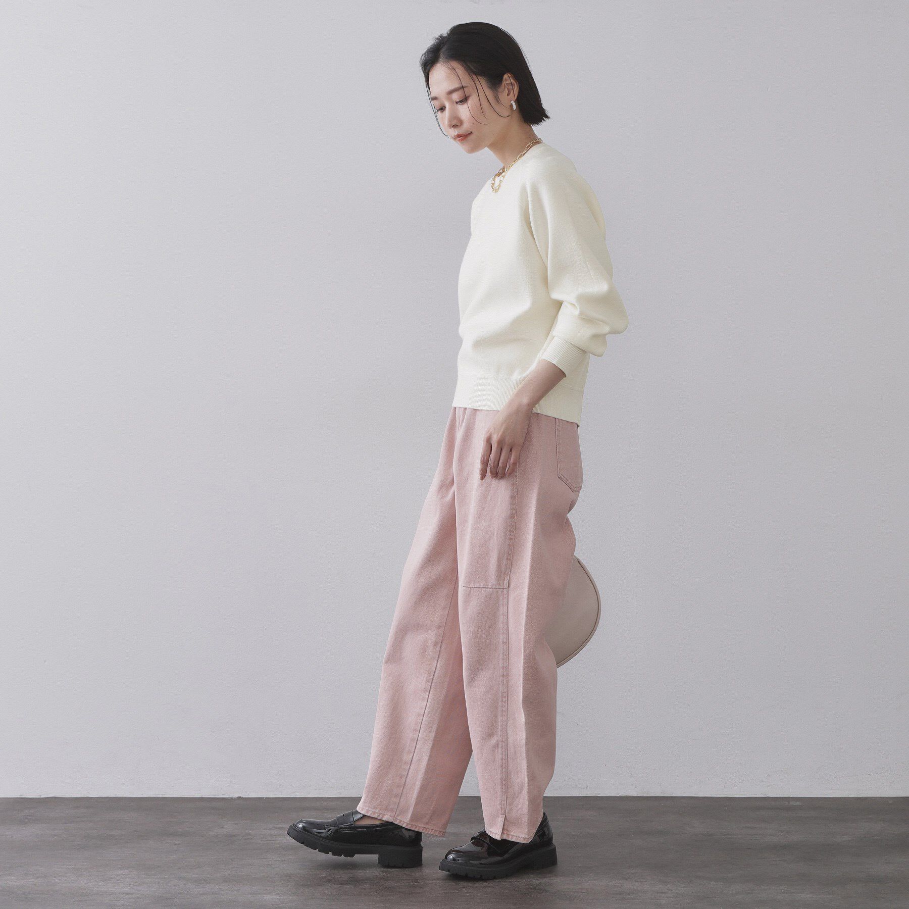 OPAQUE.CLIP「スウェットライクニット【洗濯機OK】」|ニット・セーター|