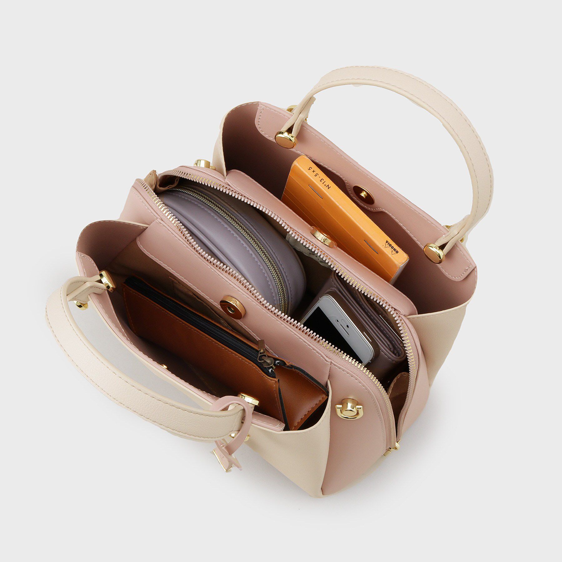 OPAQUE.CLIP「【2WAY】バイカラーミドルボストンバッグ」|ショルダー・メッセンジャー|