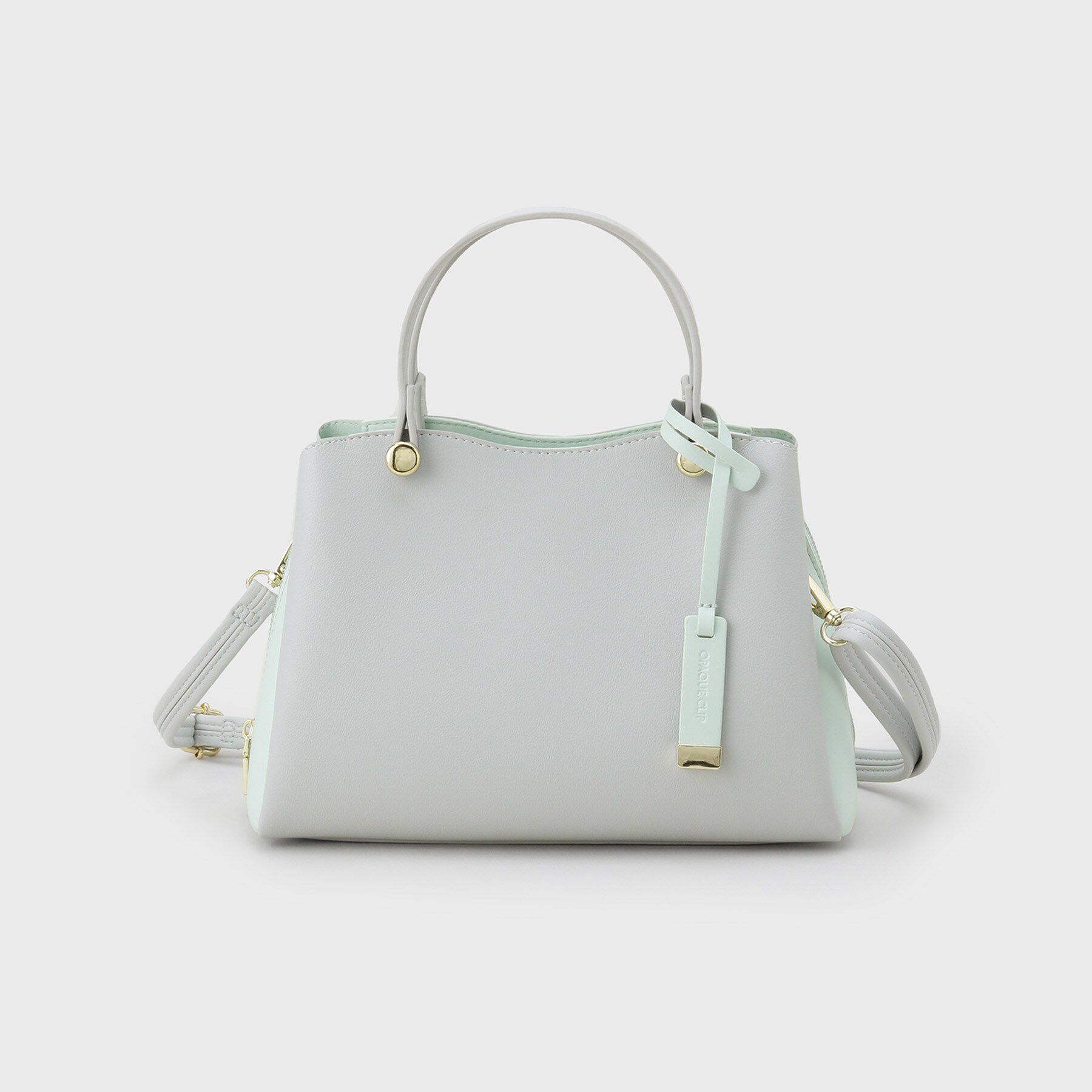 OPAQUE.CLIP「【2WAY】バイカラーミドルボストンバッグ」|ショルダー・メッセンジャー|