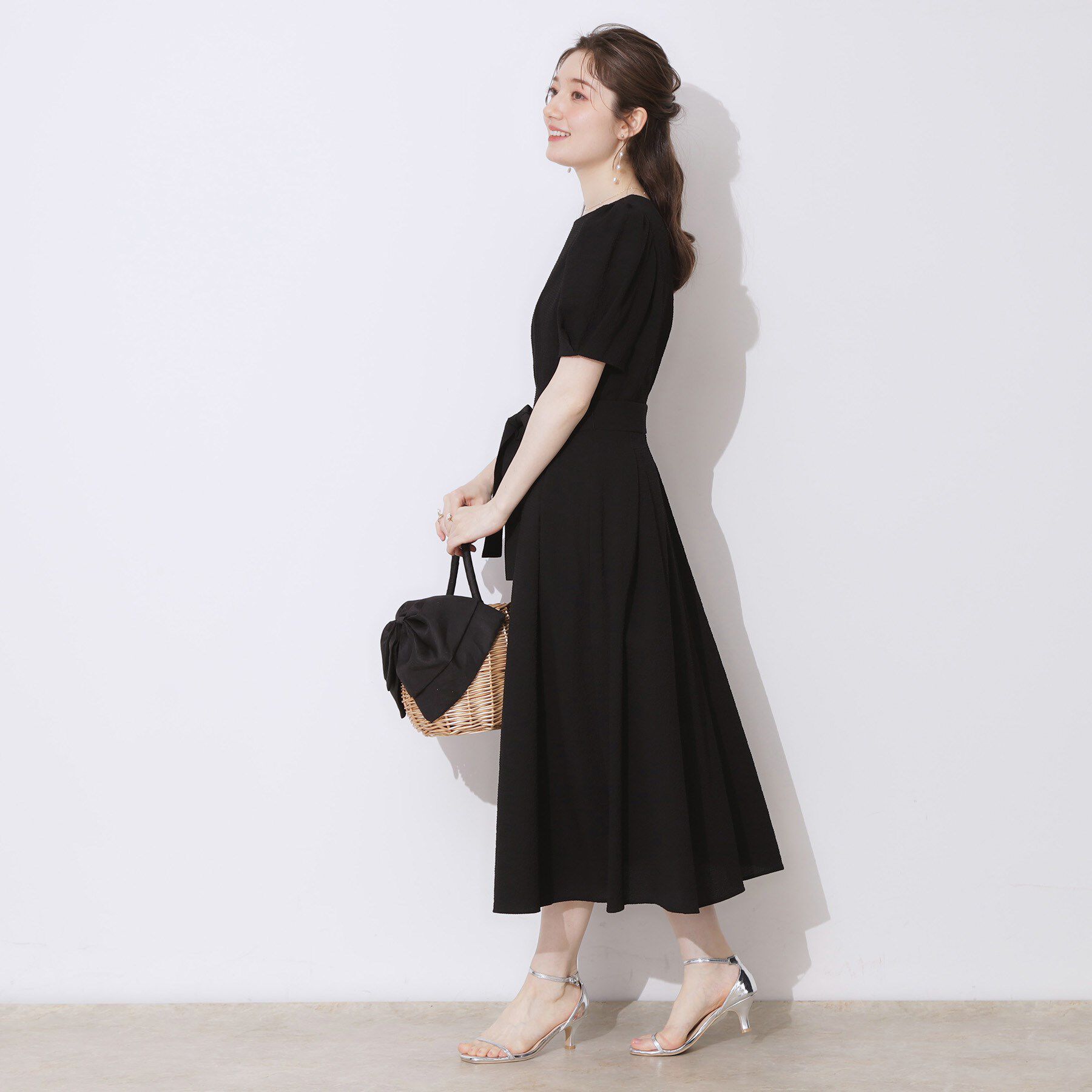 Couture broach「【細見え・キレイめ】サッカータックワンピース」|ワンピース|