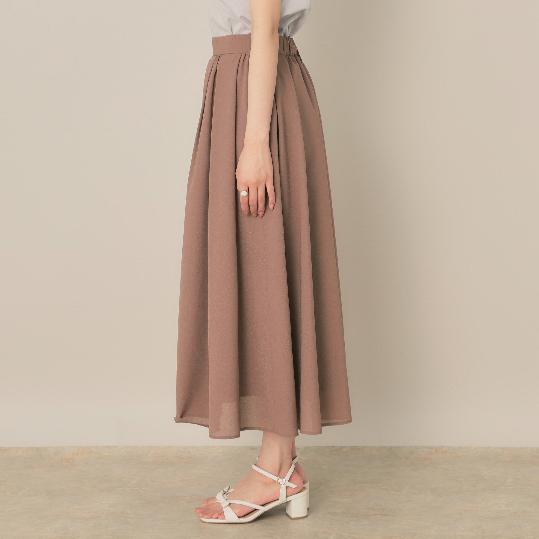 Couture broach「【きれいめ・シアー・通勤】パレットボイルロングスカート」|スカート|