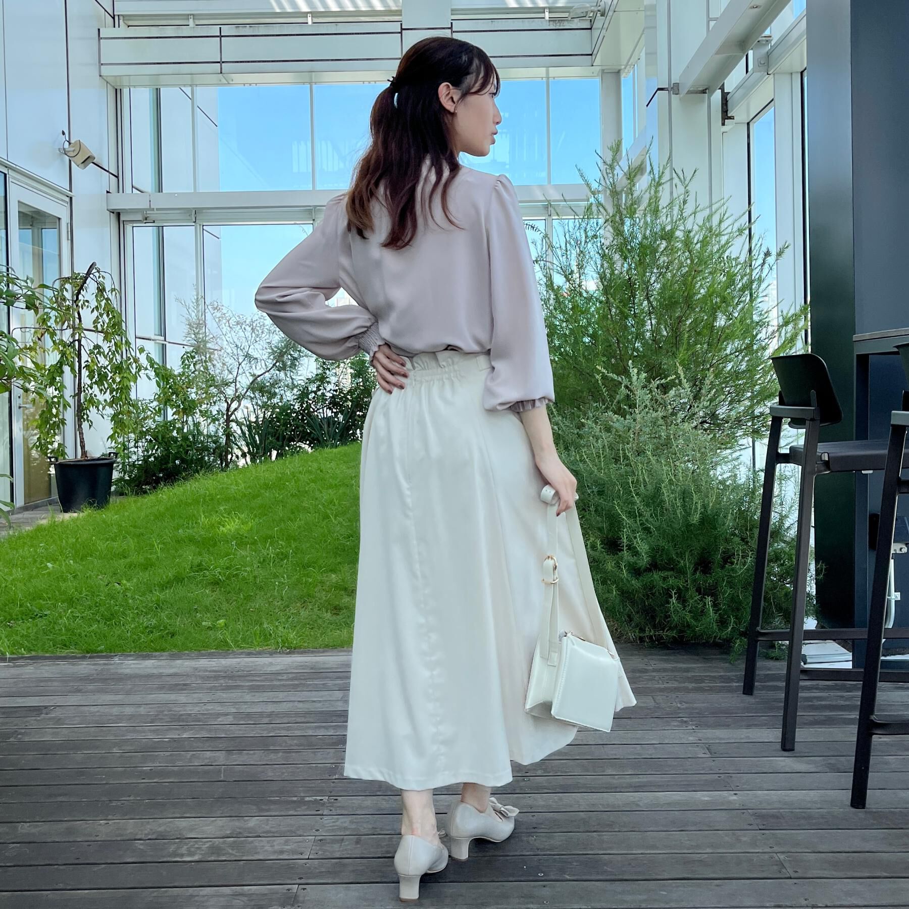 Couture broach「【フェミニン・通勤】タイ付きピコフリルブラウス」|シャツ・ブラウス|