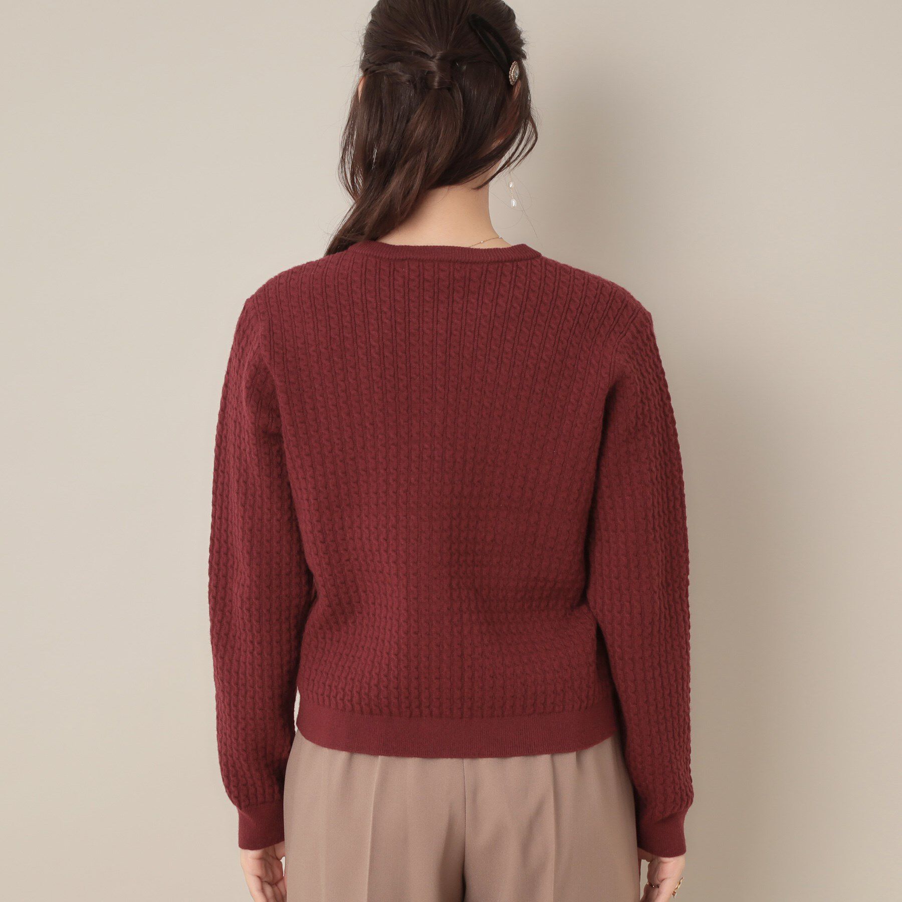 Couture broach「【大人可愛い・きれいめ・通勤】ケーブルカーディガン」|カーディガン|