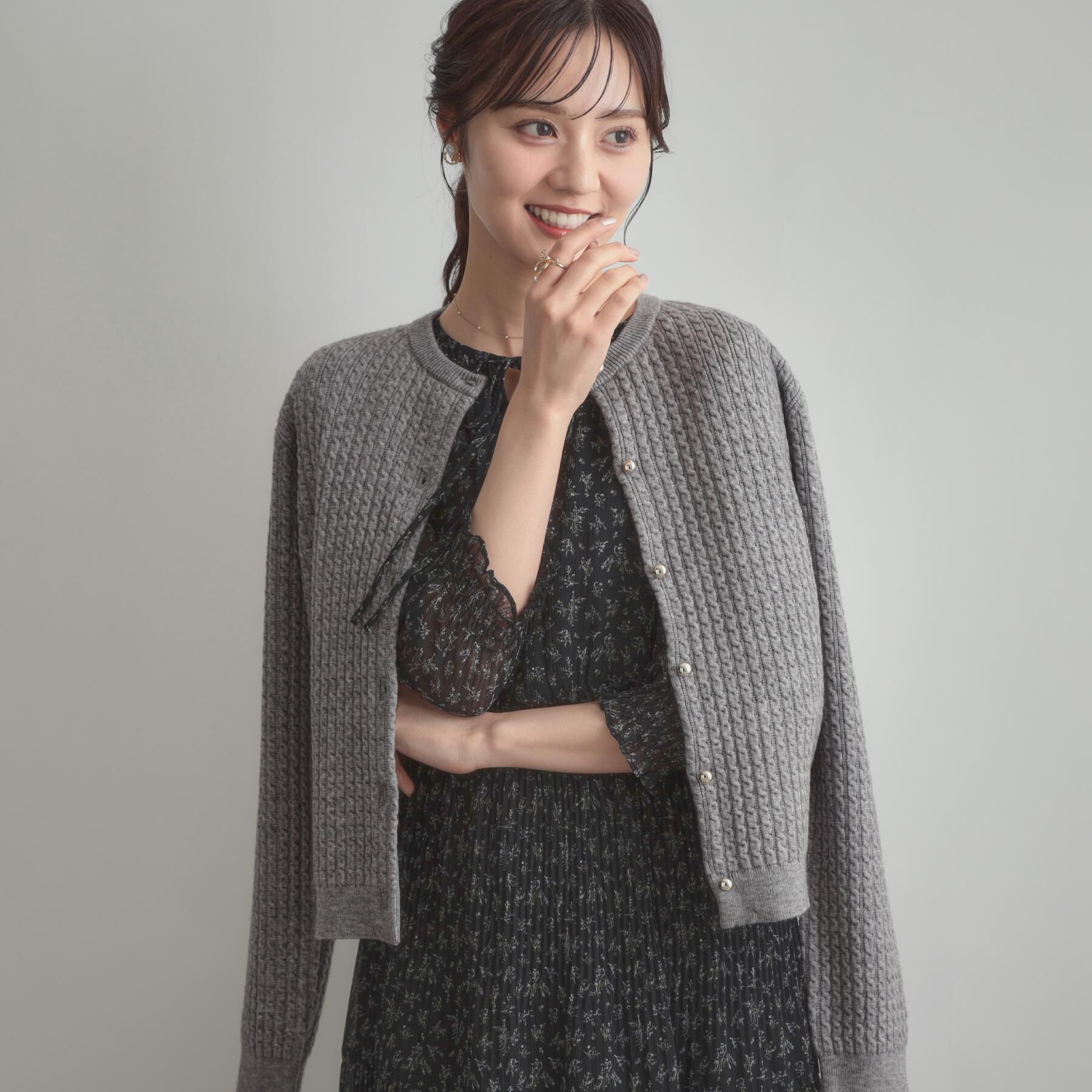 Couture broach「【大人可愛い・きれいめ・通勤】ケーブルカーディガン」|カーディガン|
