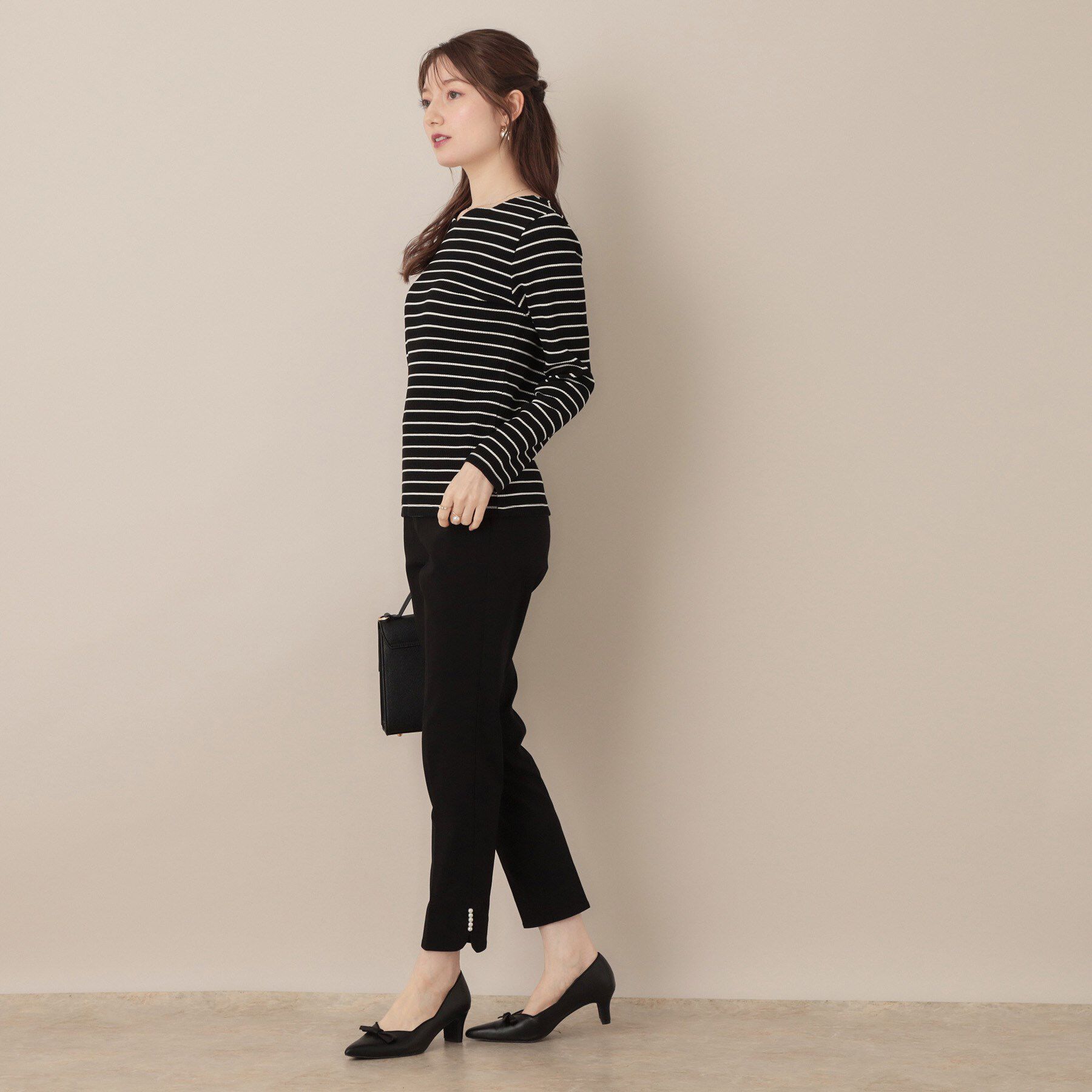 Couture broach「【マシンウォッシャブル・通勤・大人可愛い】ハートネックテレコプルオーバー」|Tシャツ・カットソー|