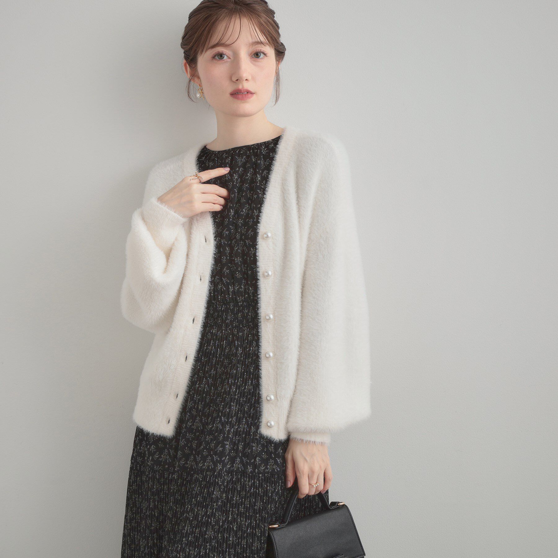 Couture broach「【ふわふわ/前後2WAY】フェザーカーディトップス」|カーディガン|