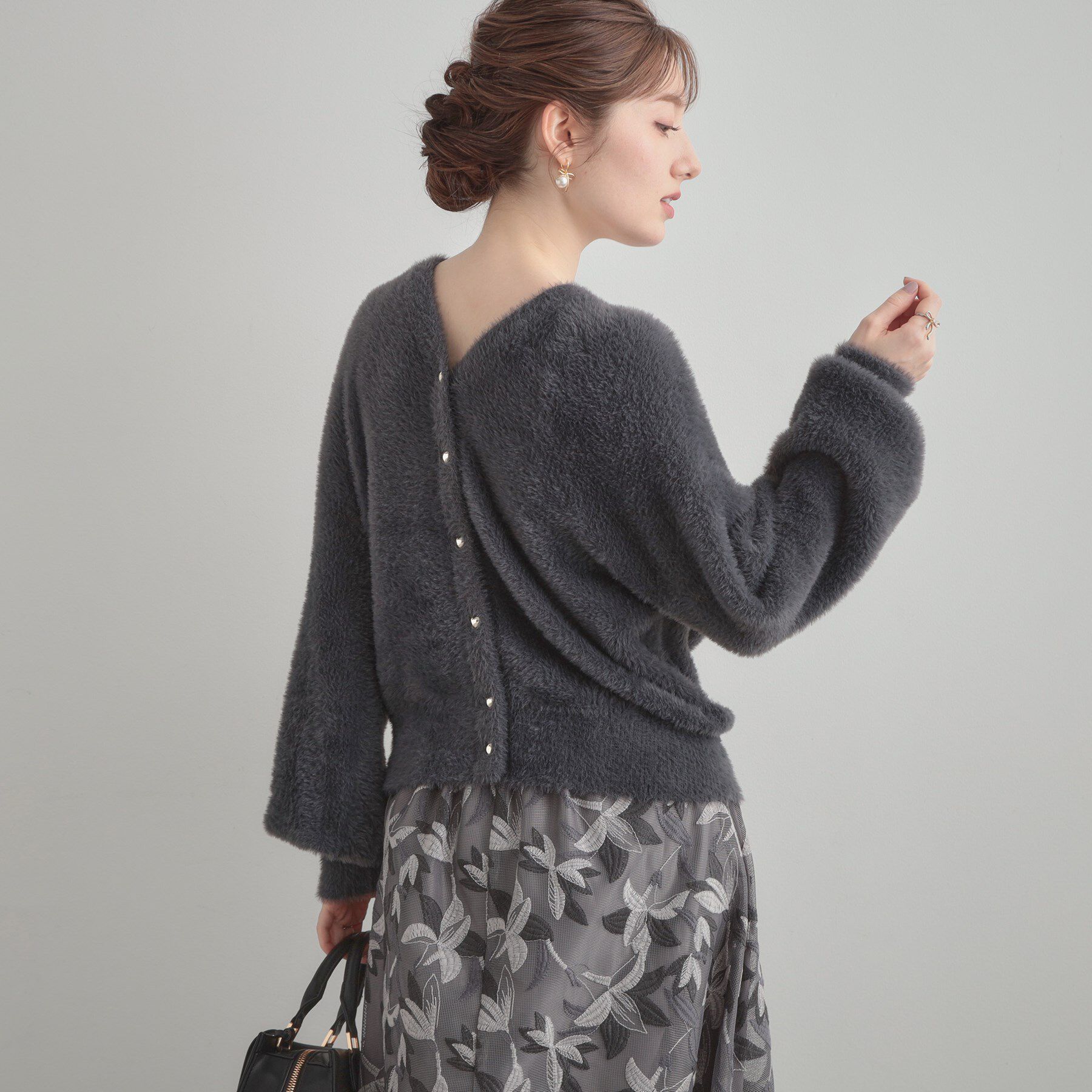 Couture broach「【ふわふわ/前後2WAY】フェザーカーディトップス」|カーディガン|