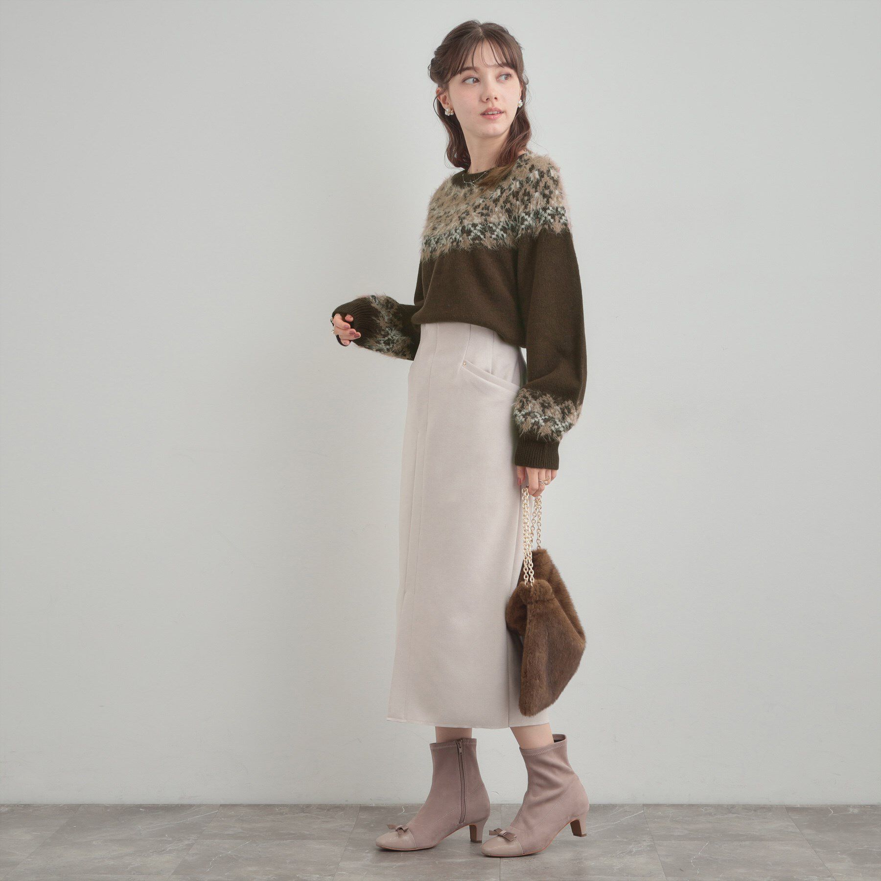 Couture broach「【着映え】求心フェザーニット」|ニット・セーター|