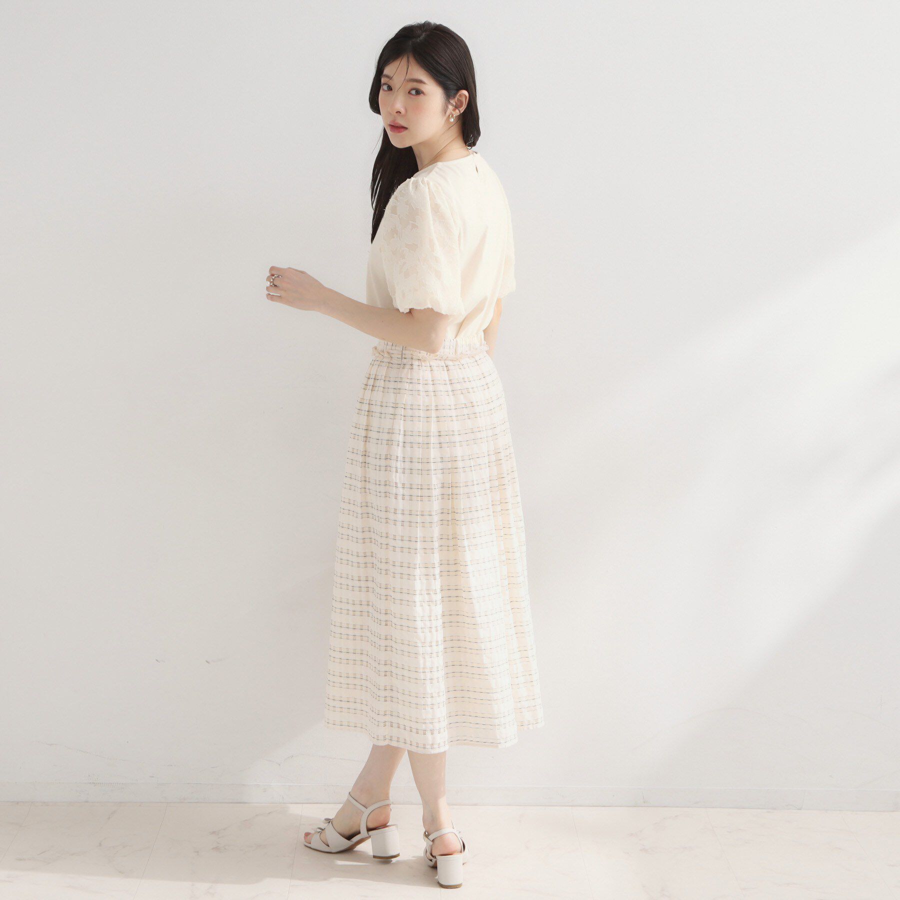 Couture broach「【接触冷感・UVカット・洗える】バルーンスリーブ トップス」|Tシャツ・カットソー|