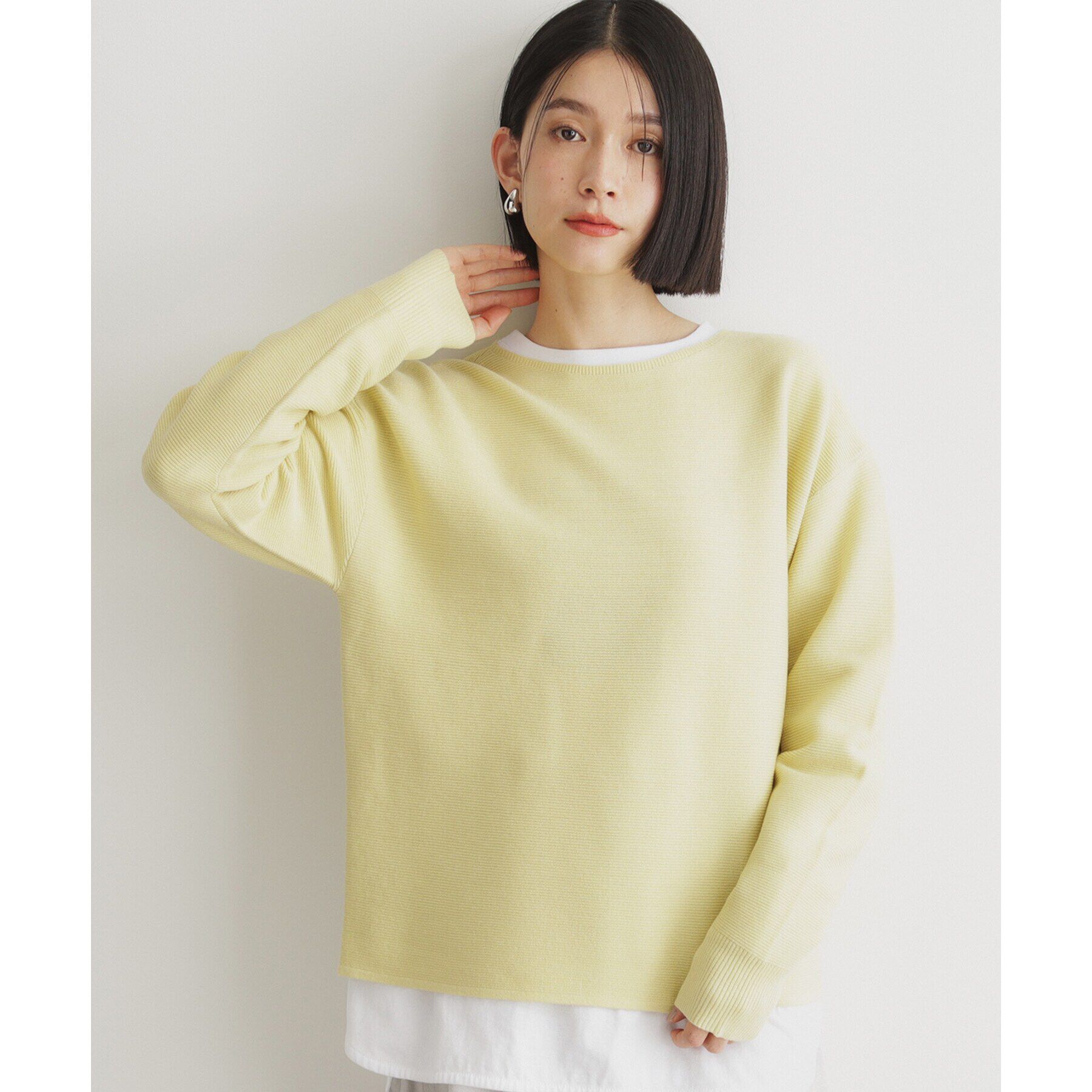 THE SHOP TK「【毛玉になりにくい/蓄熱性】春色_美人ガーターニット/洗える/体形カバー」|ニット・セーター|