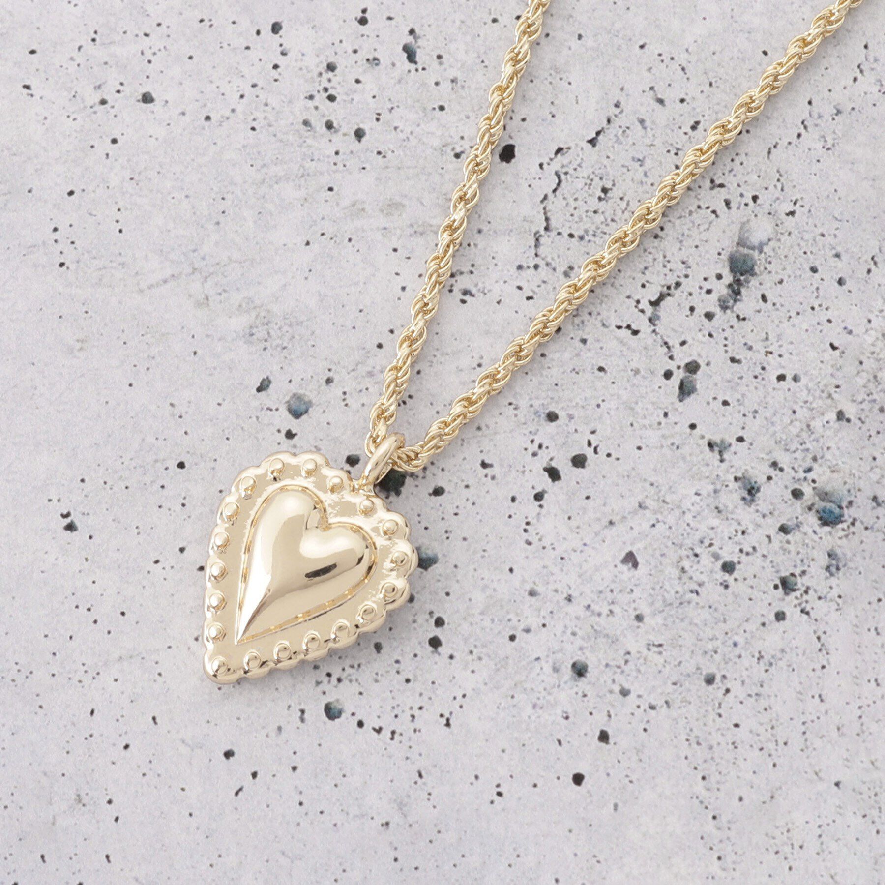 THE SHOP TK「アンティーク風ハートネックレス」|ネックレス|ゴールド(007)