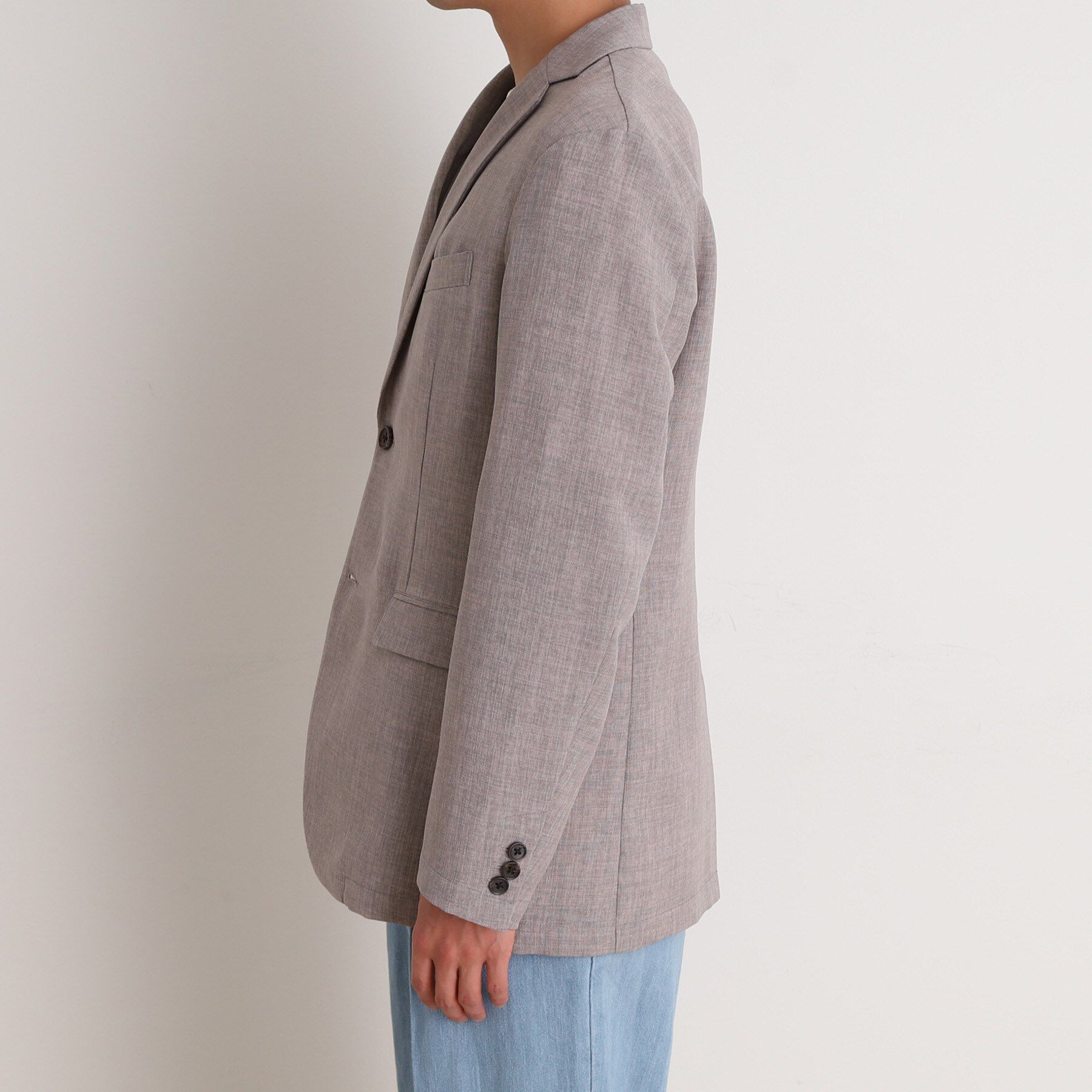 THE SHOP TK「リネンライクシングルジャケット セットアップ可」|テーラードジャケット|