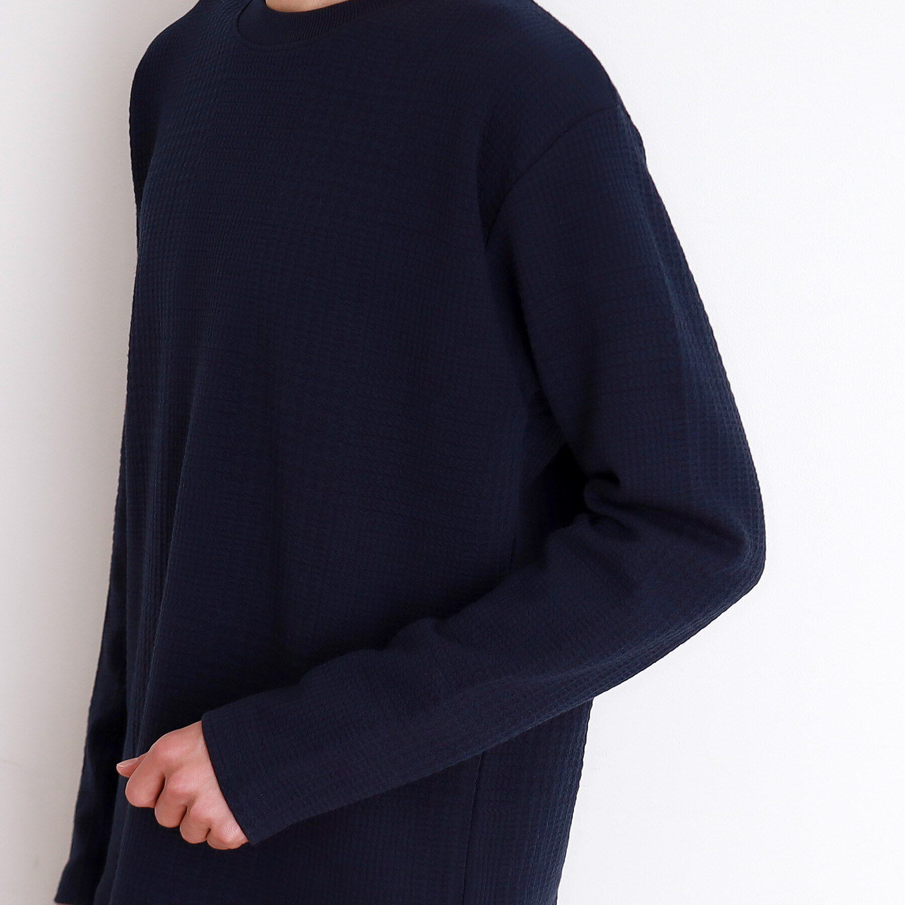 THE SHOP TK「ふくれジャガード長袖Tシャツ」|Tシャツ・カットソー|