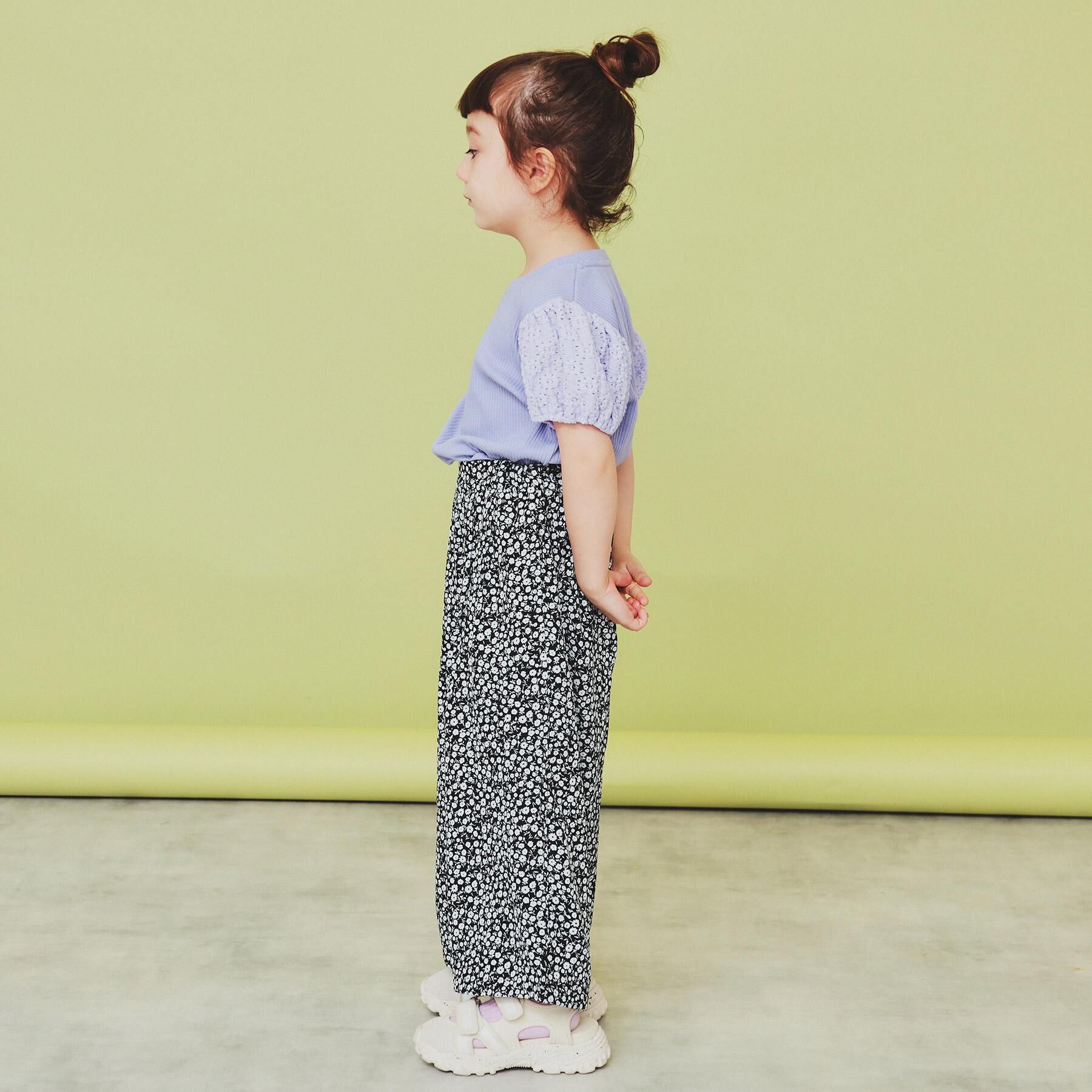 THE SHOP TK「【120-150】デニム＆花柄スカーチョ/ママとおそろい・洗濯機OK」|その他|