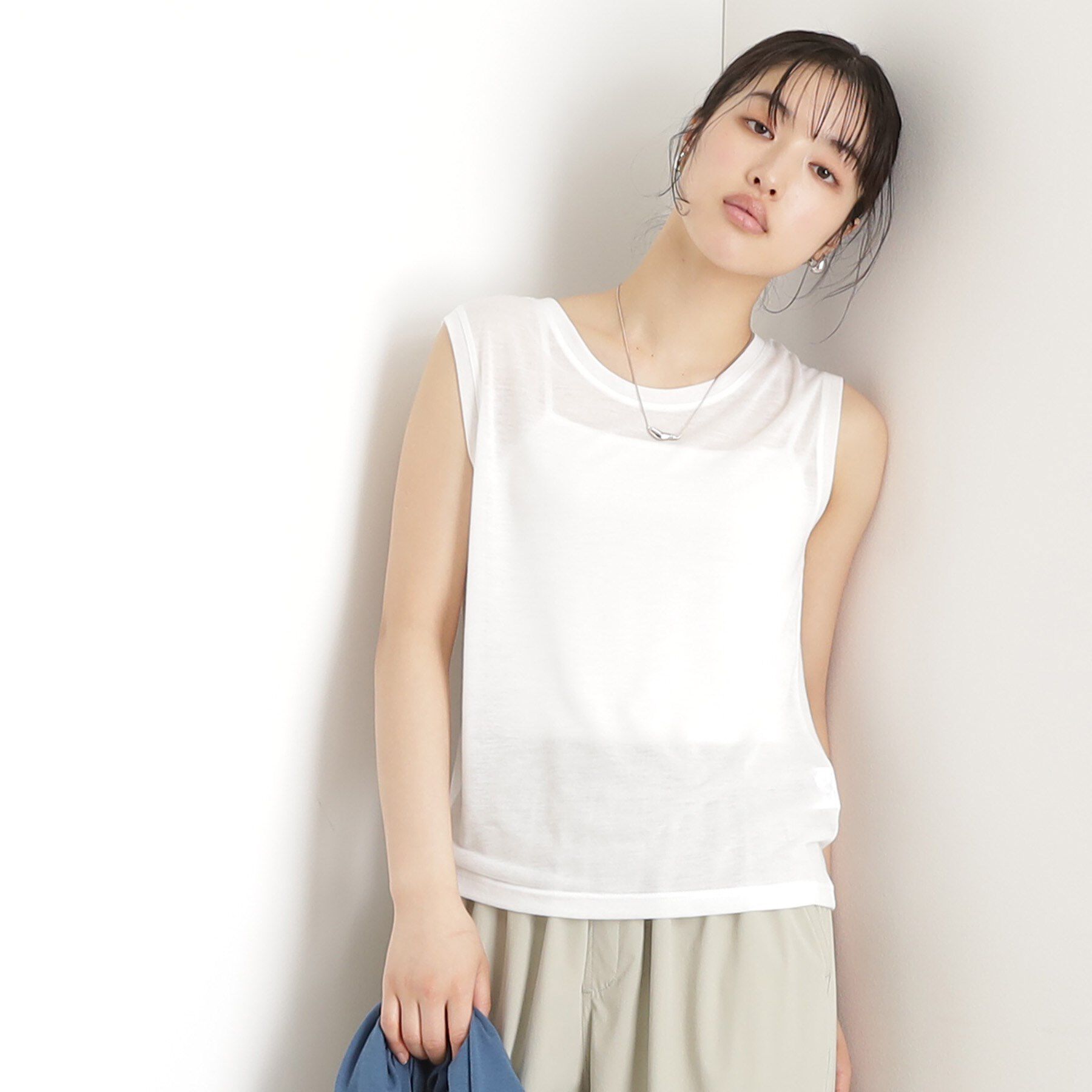 THE SHOP TK「シアーカーデ＆タンクトップ【セットアイテム/洗える】」|カーディガン|