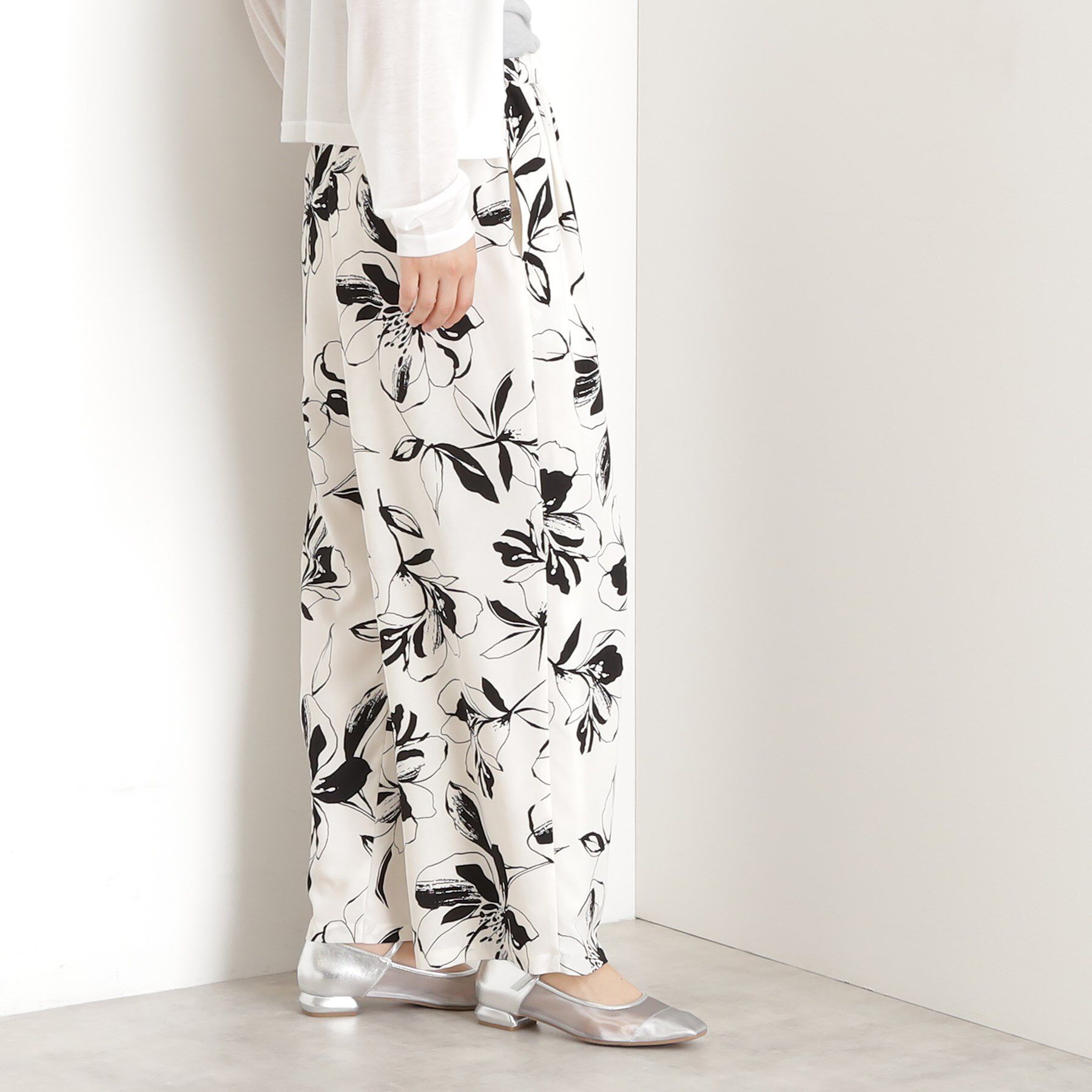 THE SHOP TK「フラワープリントイージーパンツ【洗える】」|その他|