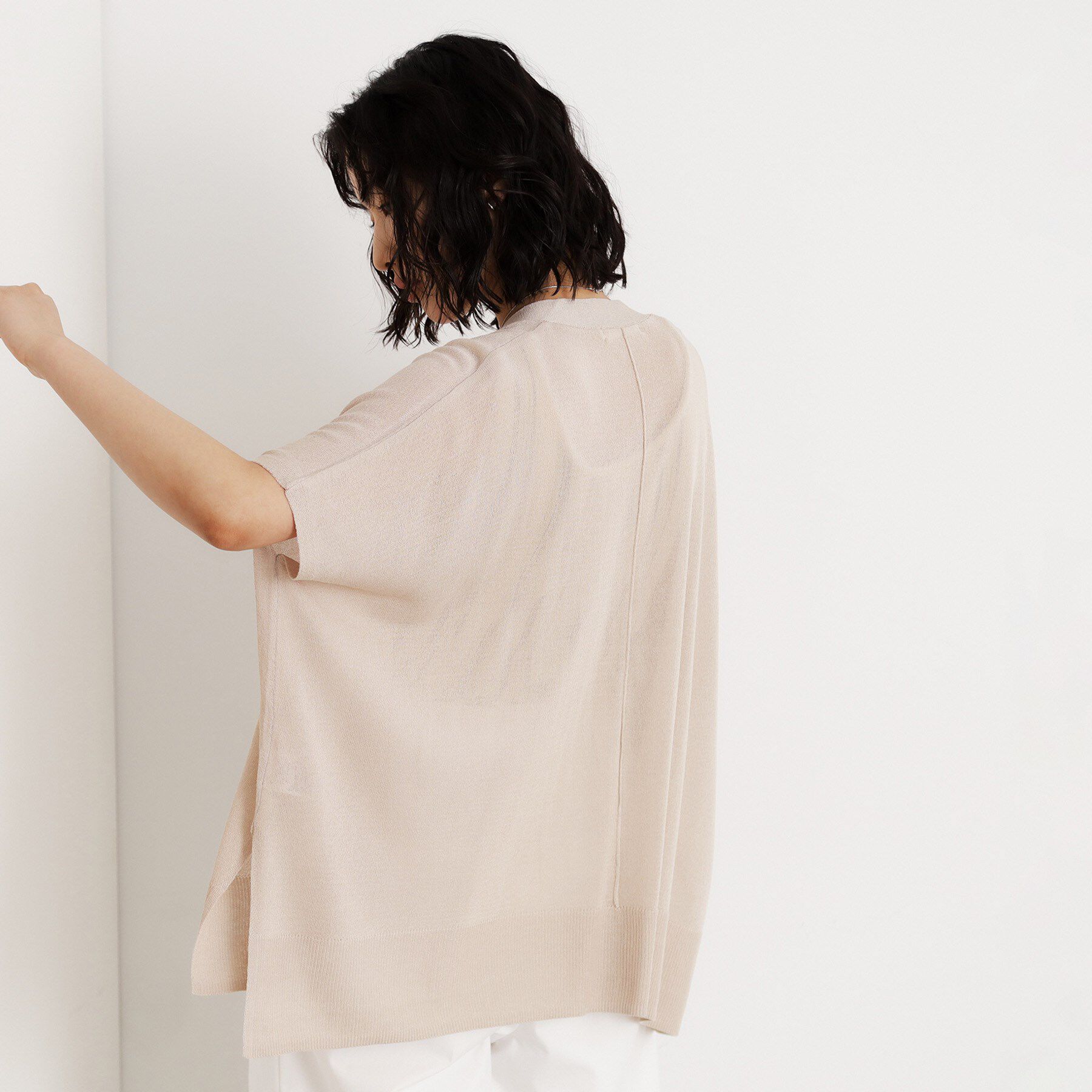 THE SHOP TK「ポンチョカーディガン【洗える/体型カバー】」|カーディガン|