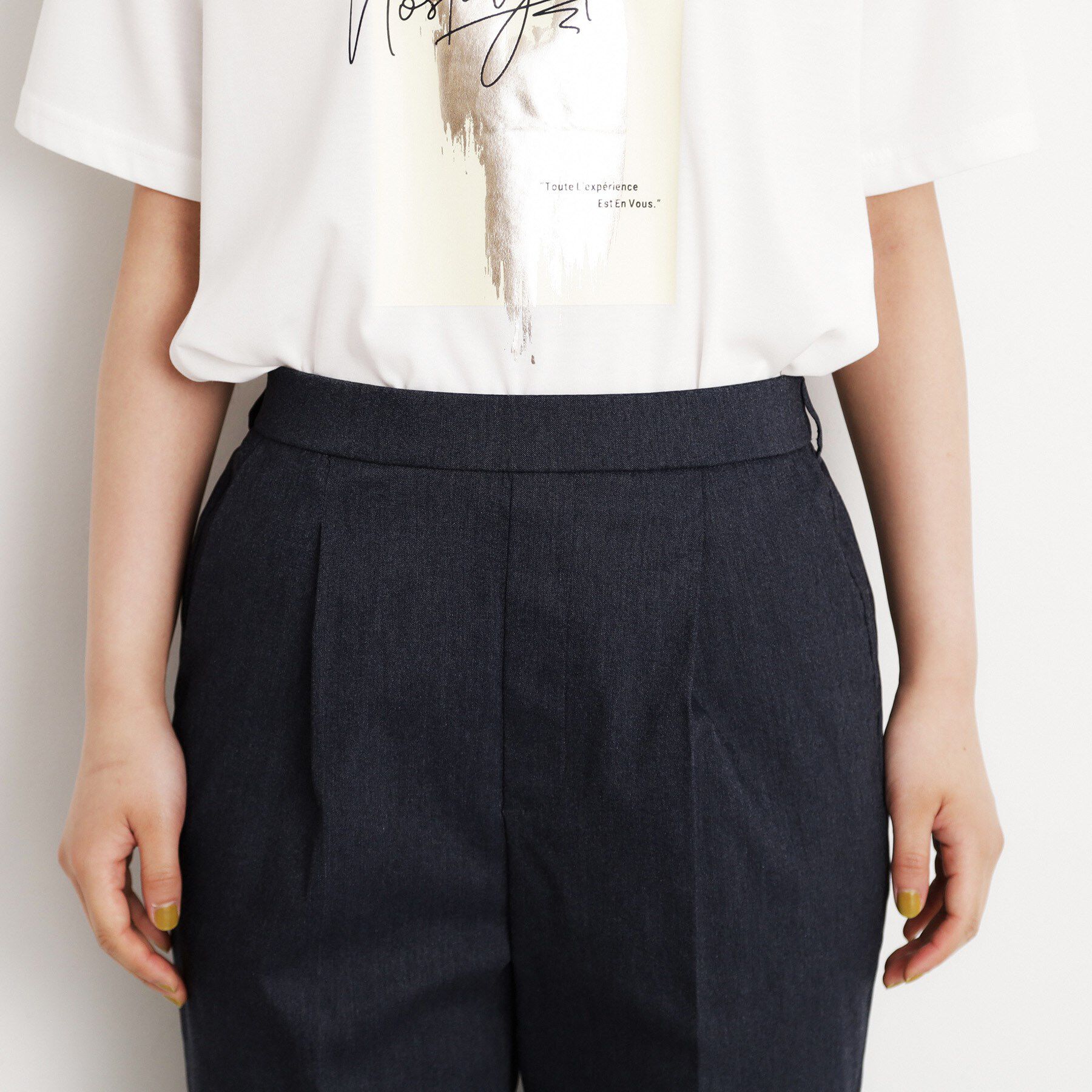 THE SHOP TK「【XS-XLサイズ/美シルエット】ハイパーストレッチテーパードパンツ/接触冷感/洗える」|その他|