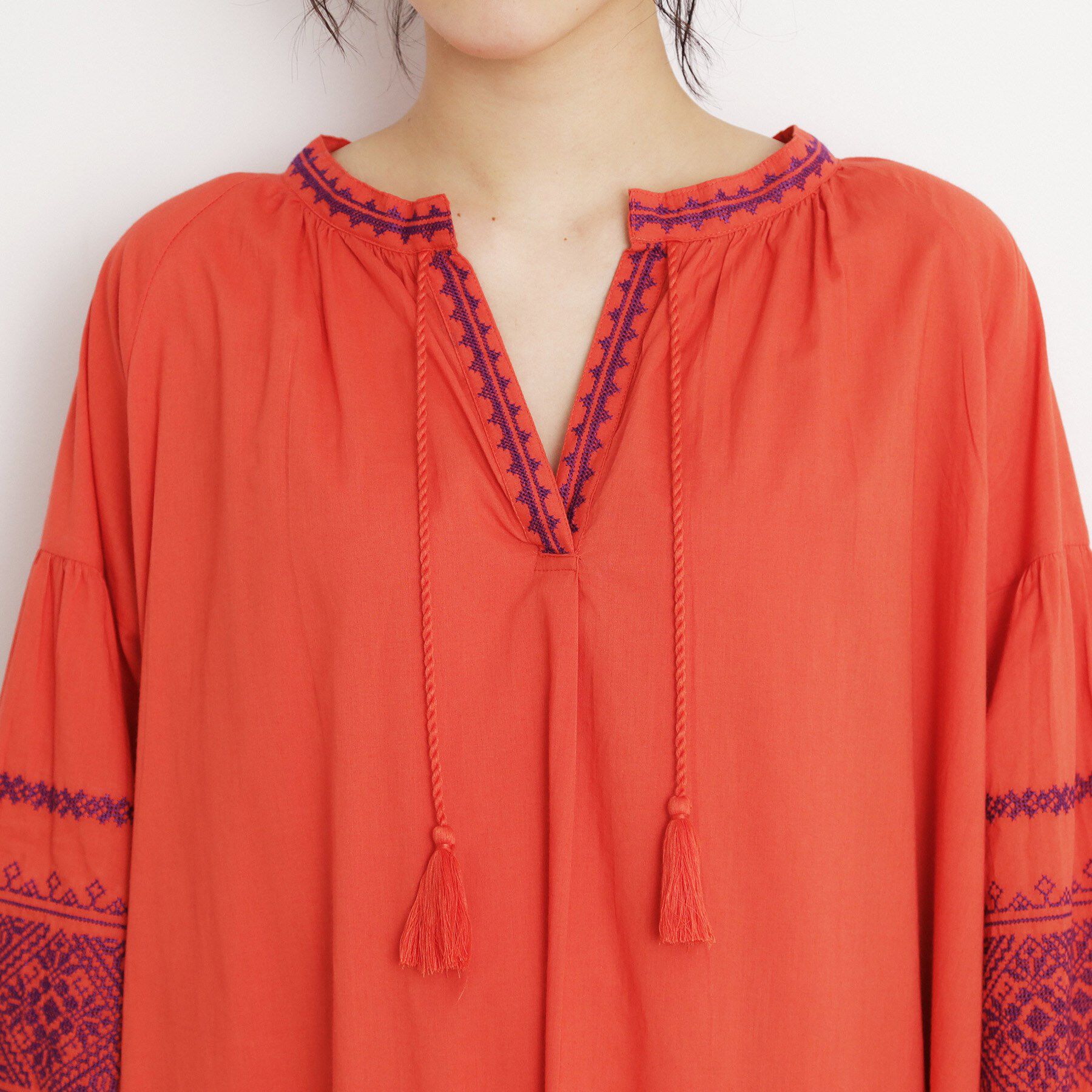 THE SHOP TK「刺繍ワンピース【洗濯機OK】」|ワンピース|