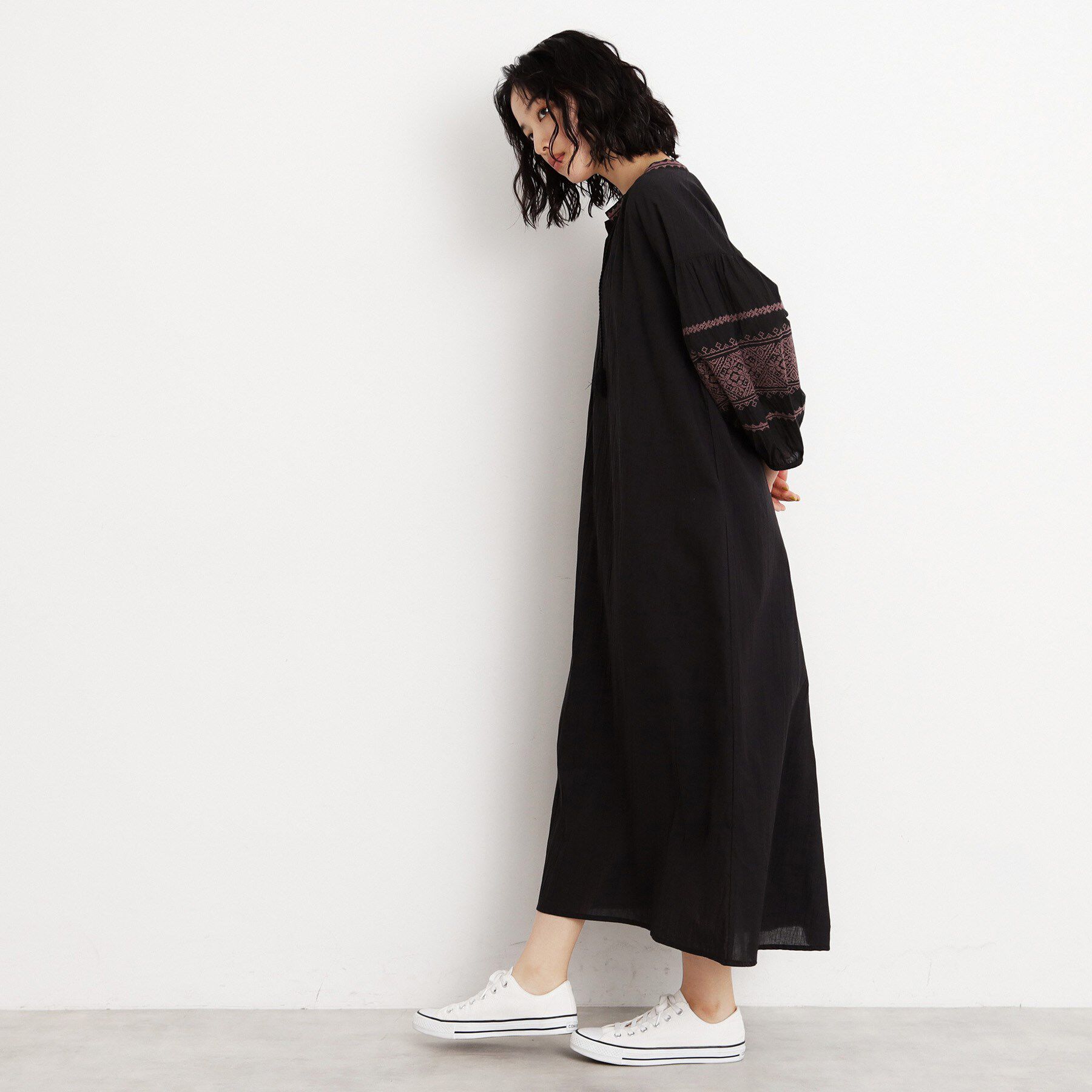 THE SHOP TK「刺繍ワンピース【洗濯機OK】」|ワンピース|