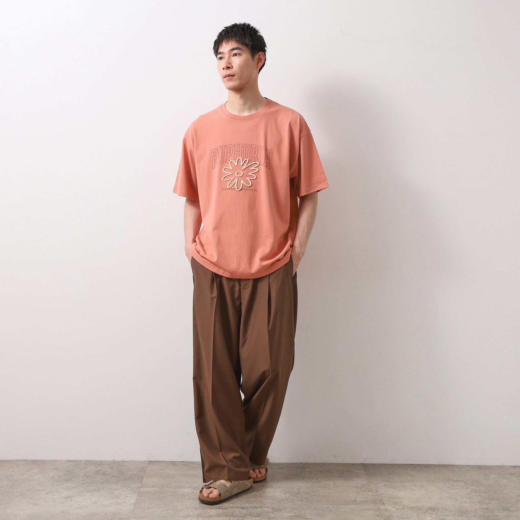 THE SHOP TK「刺繍ロゴ半袖Ｔシャツ　【洗濯機OK/ユニセックス】」|Tシャツ・カットソー|