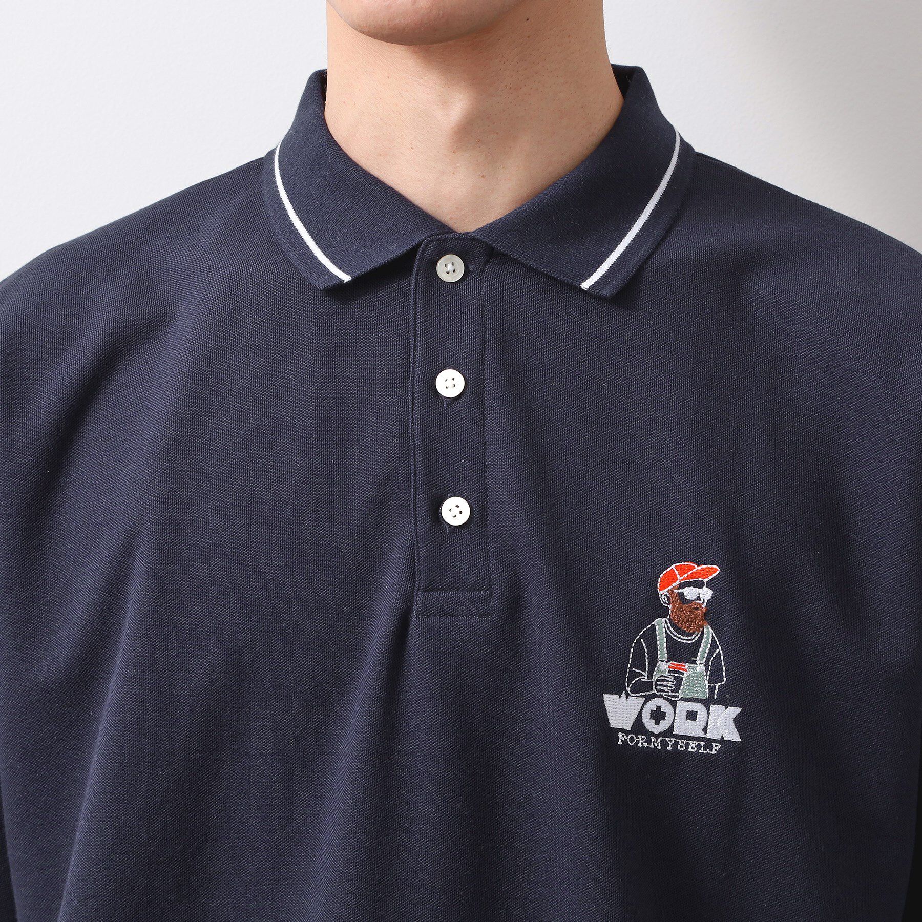 THE SHOP TK「サガラ刺繍半袖ポロシャツ　【洗濯機OK/ユニセックス】」|ポロシャツ|