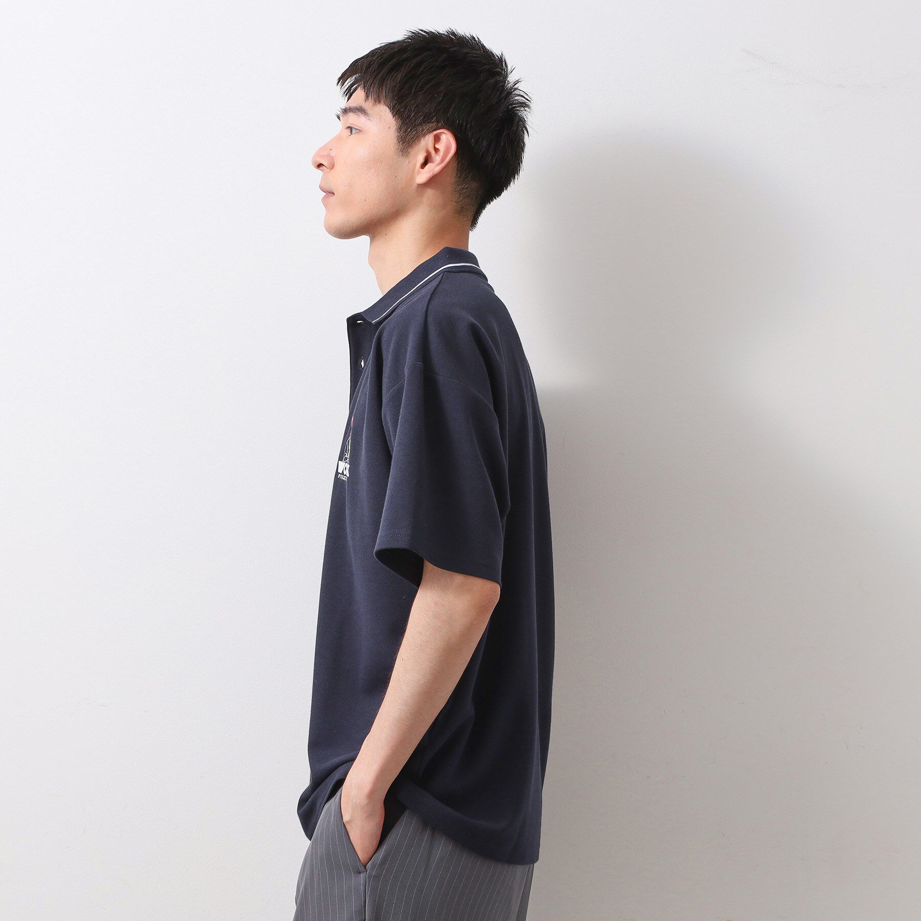 THE SHOP TK「サガラ刺繍半袖ポロシャツ　【洗濯機OK/ユニセックス】」|ポロシャツ|