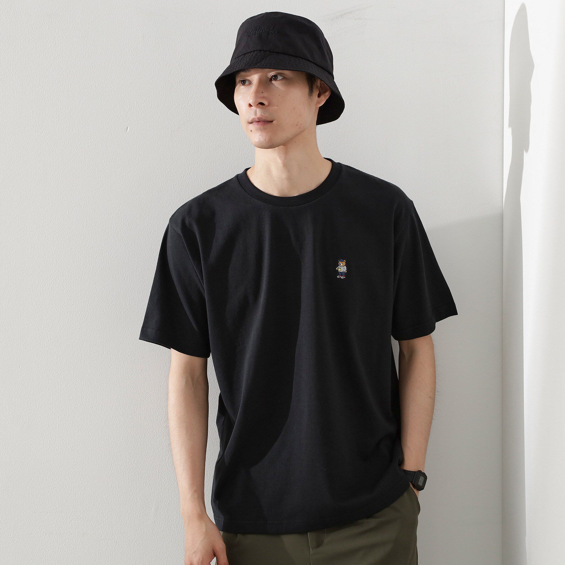 THE SHOP TK「ワンポイントベアーロゴ半袖Tシャツ【洗濯機OK】」|Tシャツ・カットソー|