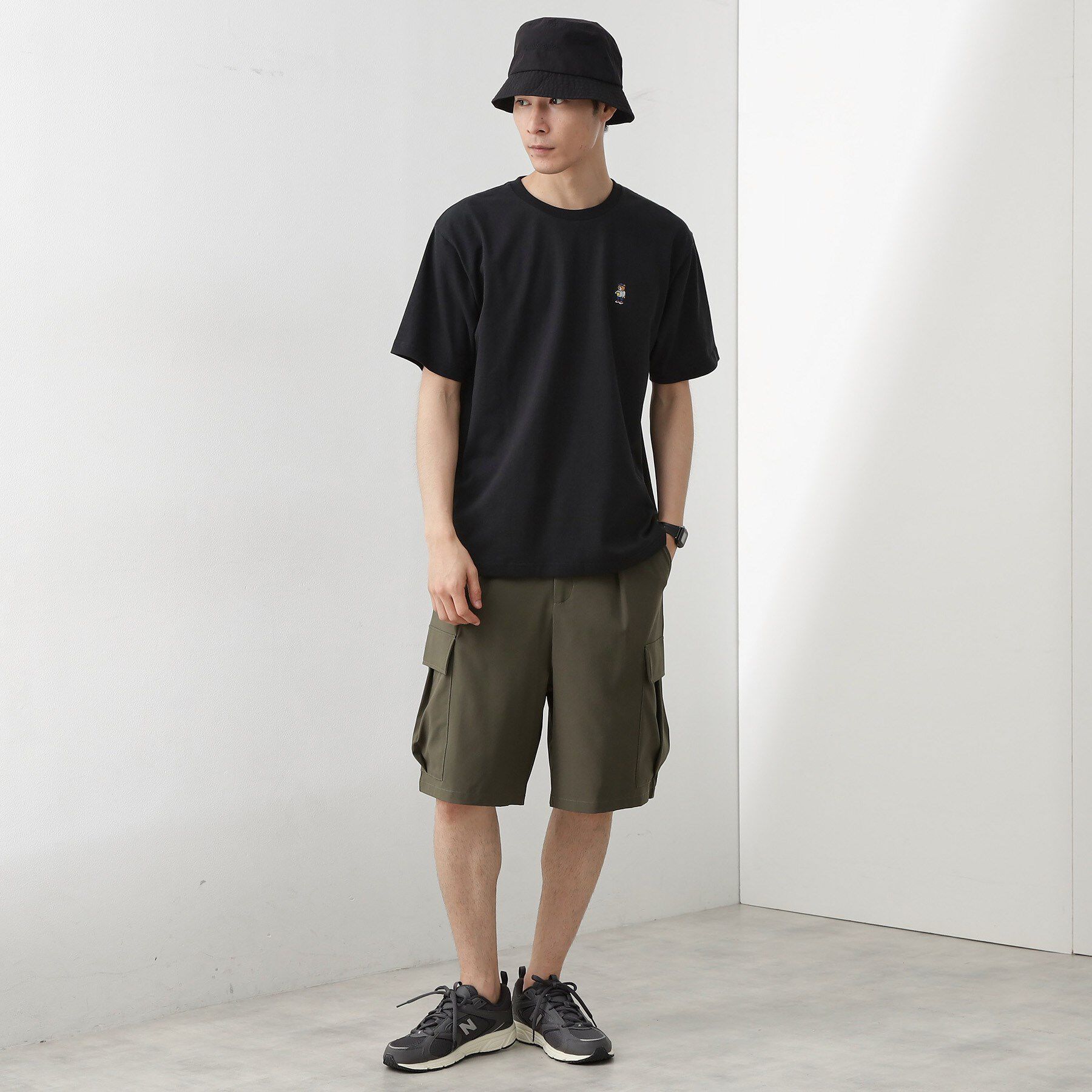 THE SHOP TK「ワンポイントベアーロゴ半袖Tシャツ【洗濯機OK】」|Tシャツ・カットソー|