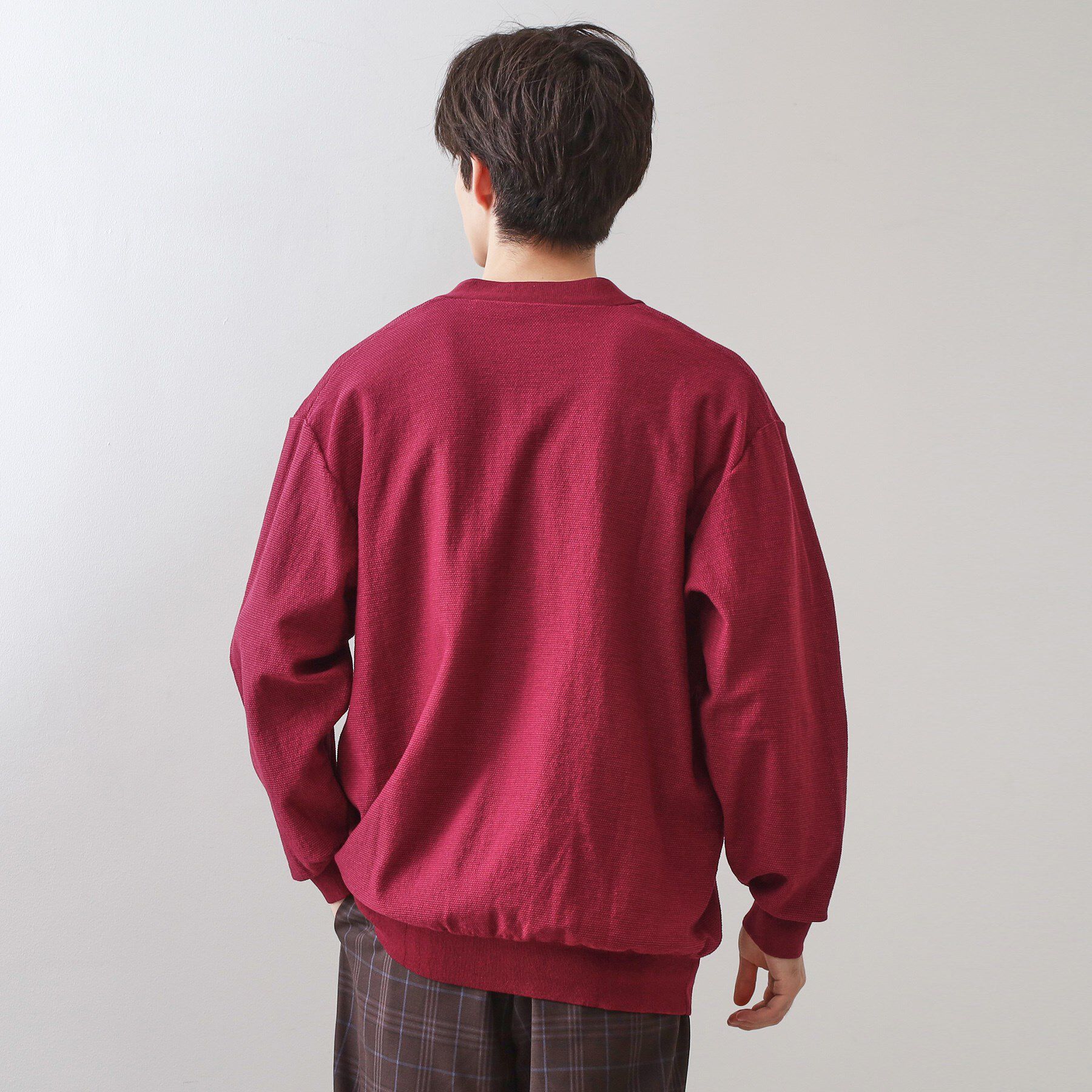 THE SHOP TK「【季節の変わり目に活躍】ニットカーディガン 選べる2デザイン(柄&無地)/洗濯機OK」|カーディガン|