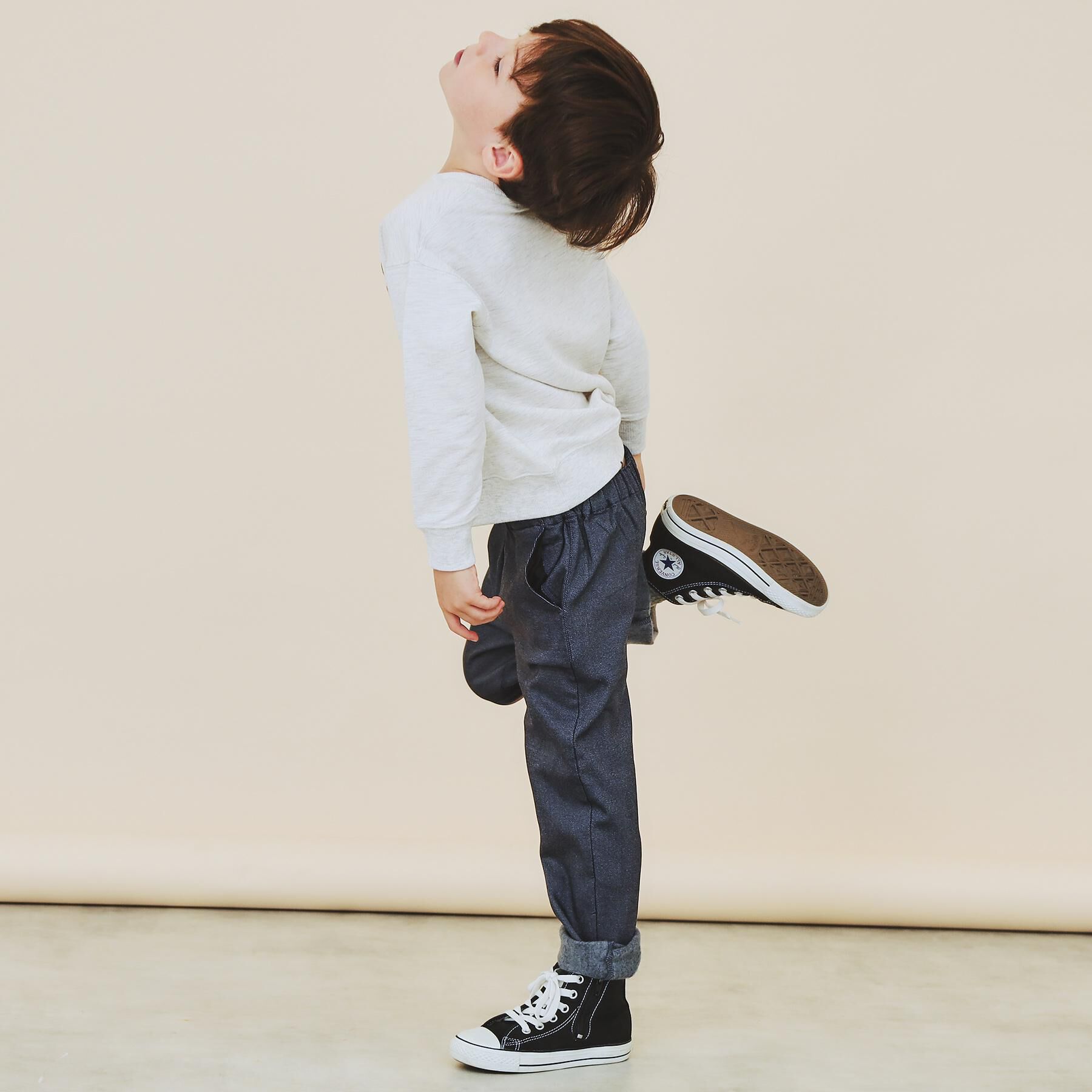 THE SHOP TK「【110－160/裏起毛】あったかのびーるストレートパンツ/洗濯機OK」|その他|