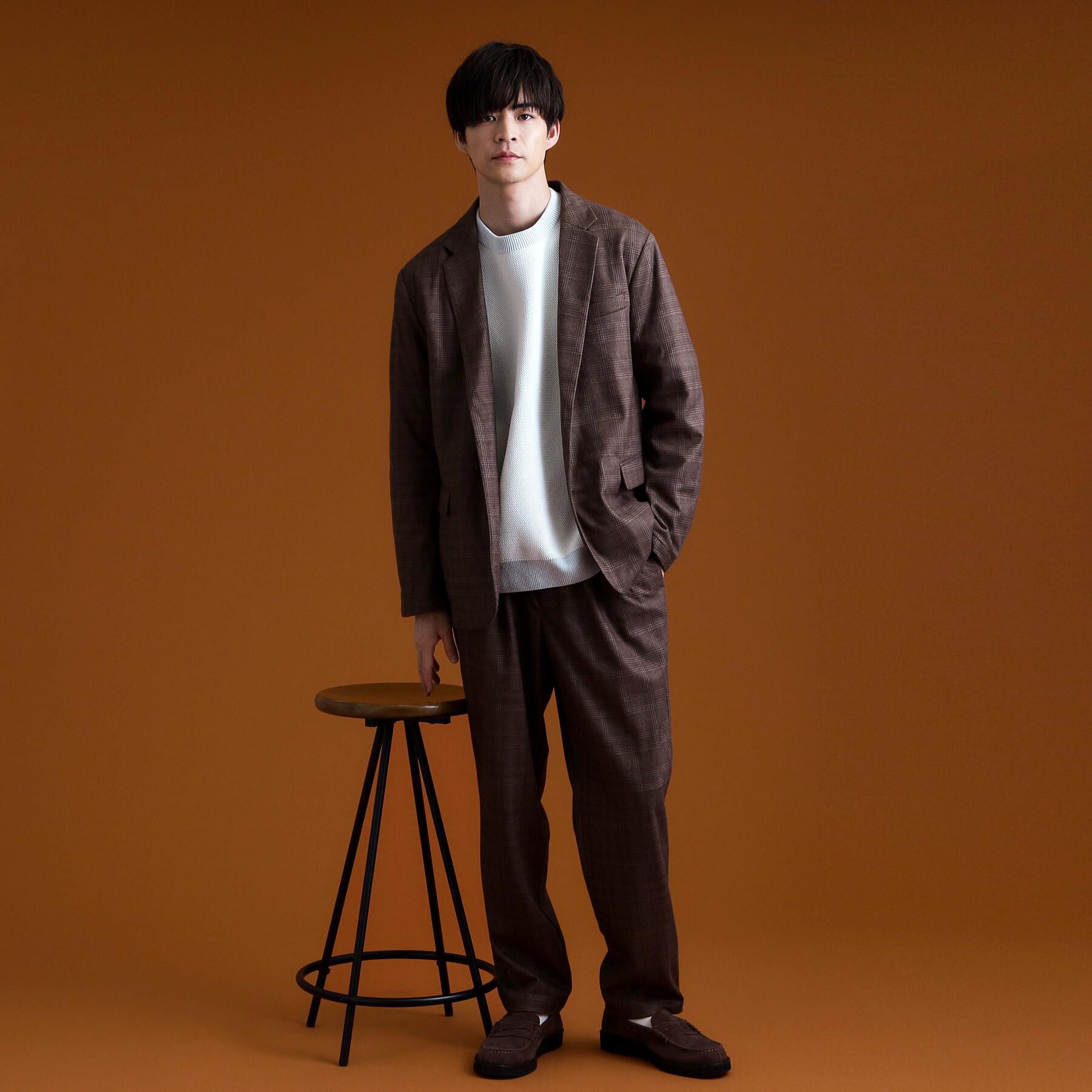 THE SHOP TK「ホームスパンジャージジャケット【セットアップ可/洗濯機OK】」|テーラードジャケット|