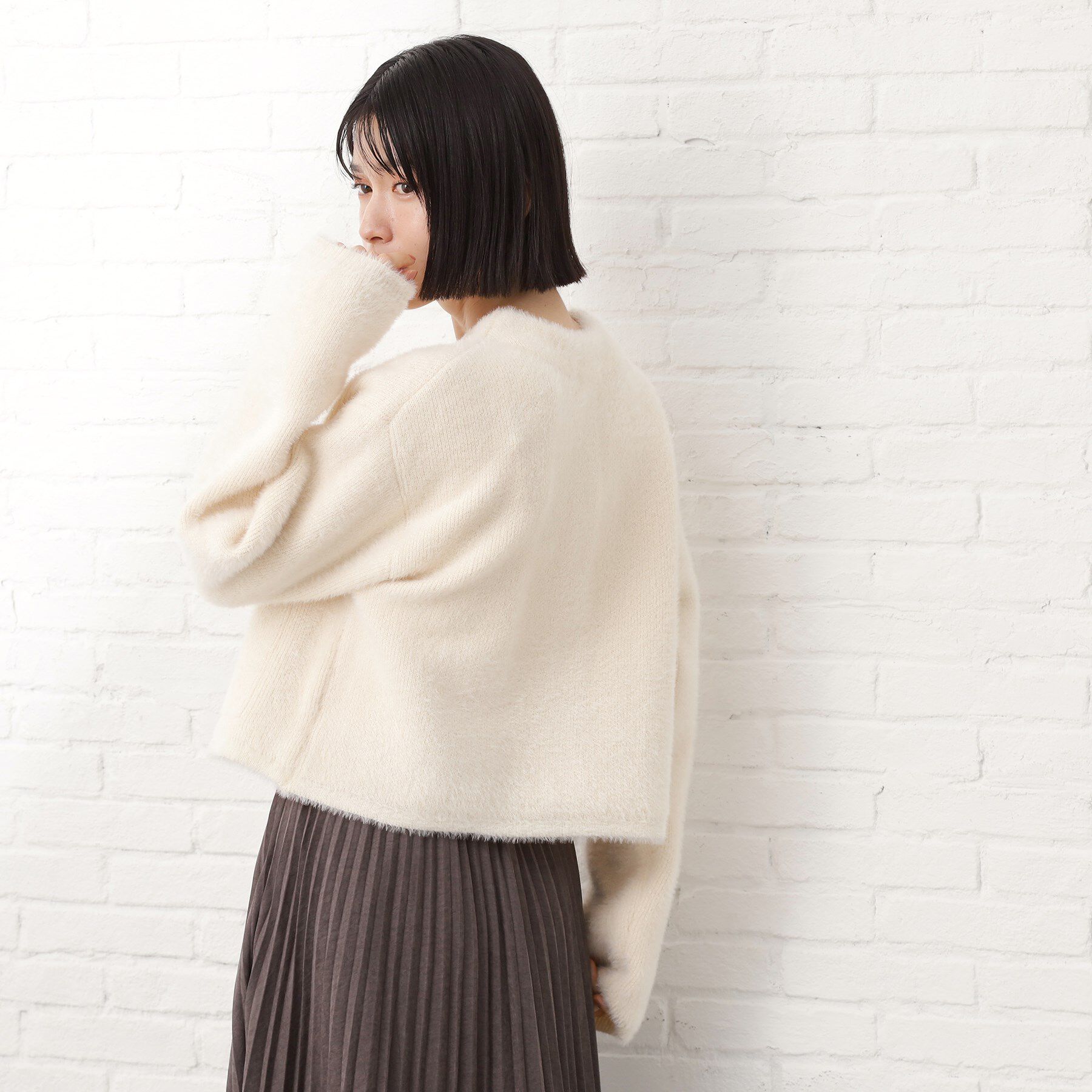 THE SHOP TK「【即戦力】ベロアフェザーカーディガン」|カーディガン|