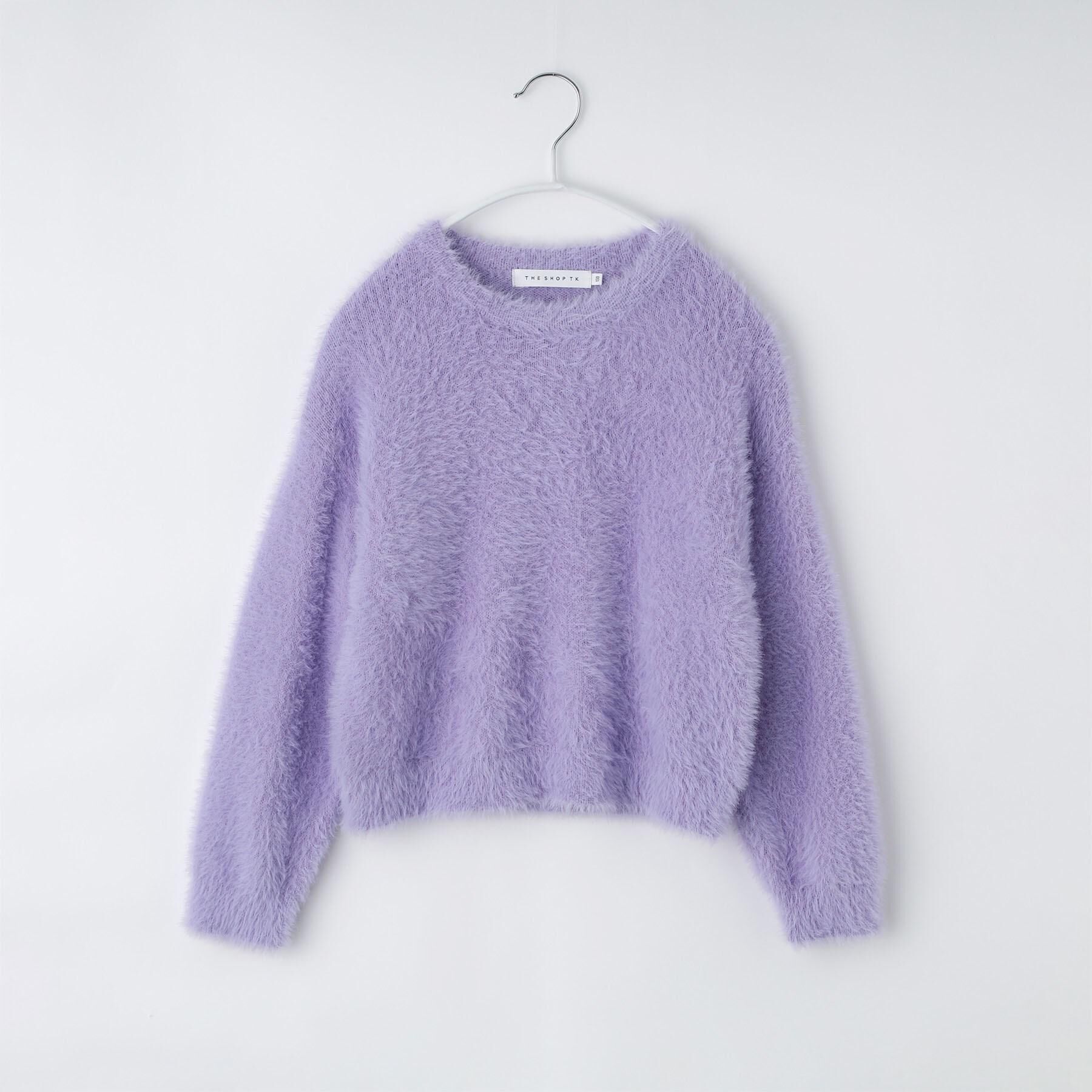 THE SHOP TK「【130・150】フェザークルーネックニット」|ニット・セーター|