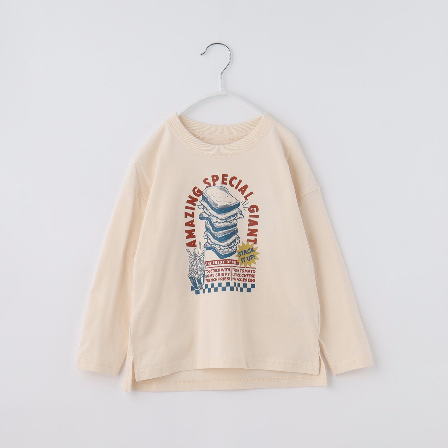 THE SHOP TK「【110-160】プリント長袖Tシャツ」|Tシャツ・カットソー|アイボリー(404)