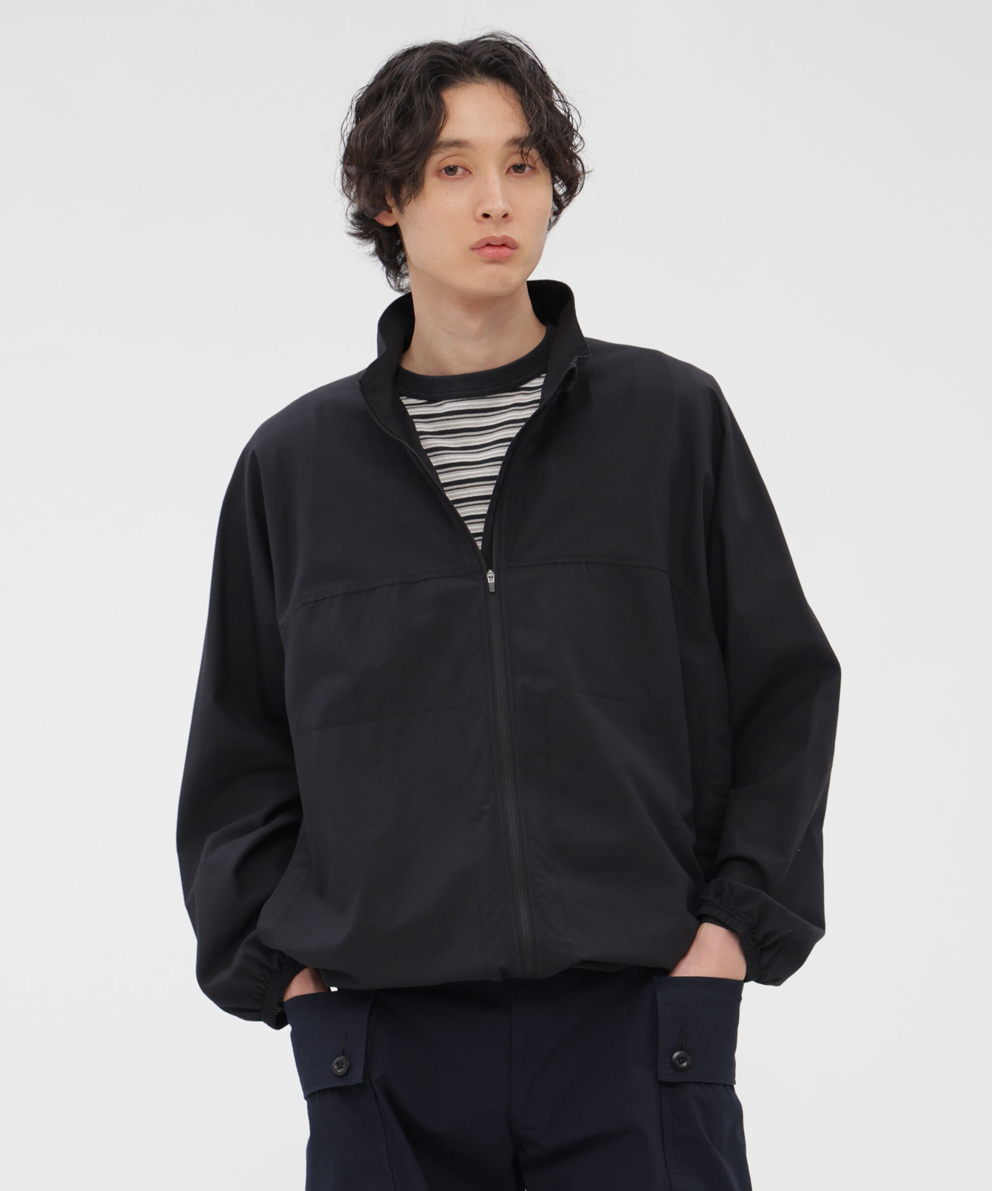 MHL.「COTTON NYLON RIPSTOP BLOUSON」|ブルゾン・スタジャン|BLACK