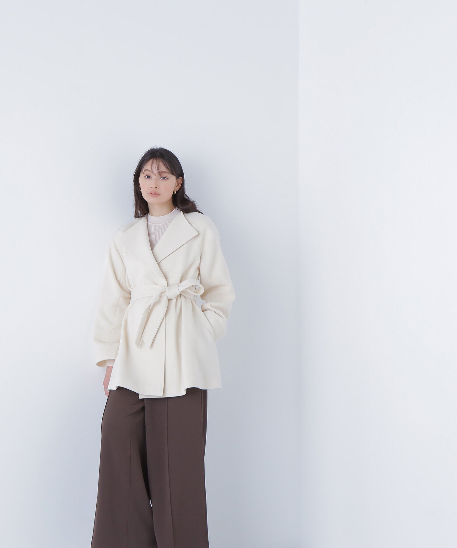  「ベルテッドミディコート」|ブルゾン・スタジャン|